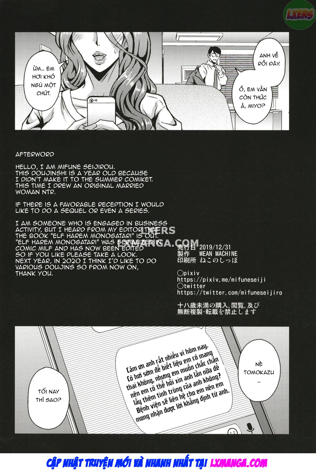 Đọc truyện hentai Nhật ký bí mật về khả năng sinh sản của người phụ nữ đã kết hôn Miyo Asahina - Oneshot