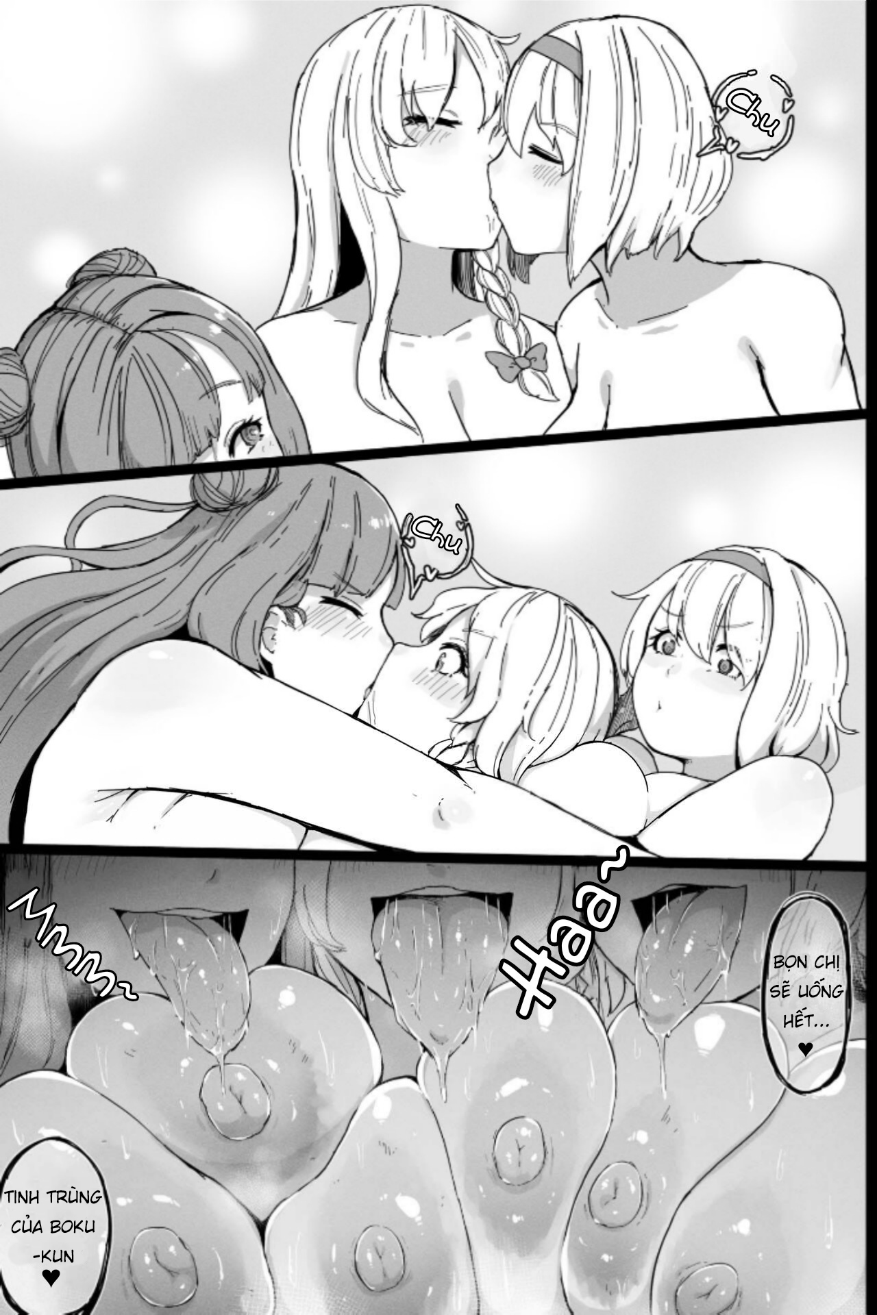 Đọc truyện hentai Ba cô gái múp rụp và cậu bé số hưởng - Oneshot