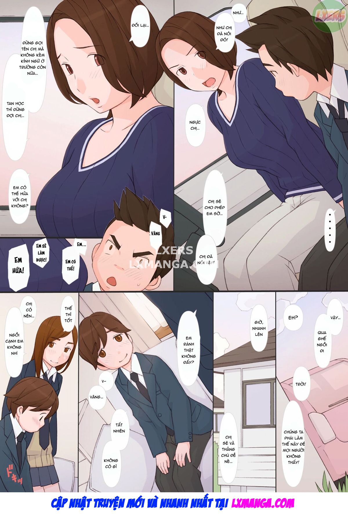 Đọc truyện hentai Chị gái lừa cậu em trai liếm lồn - Oneshot