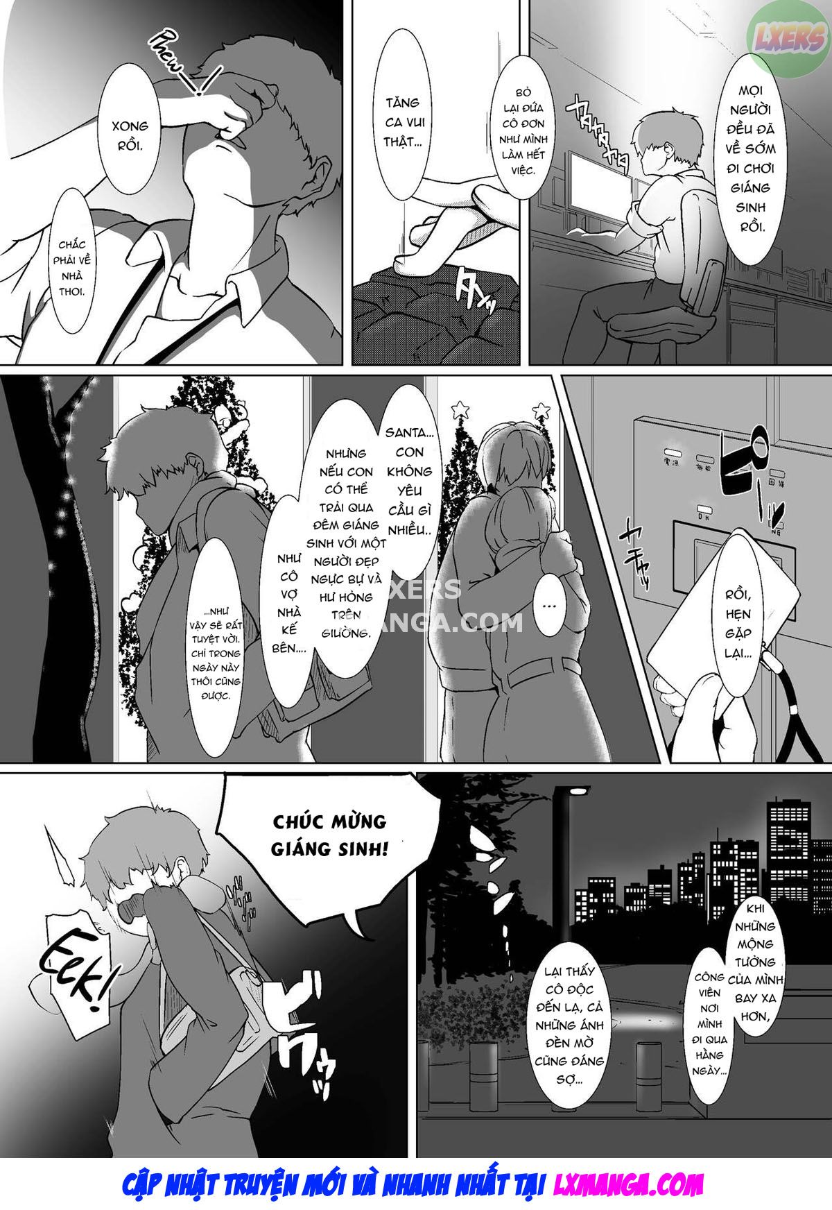 Đọc truyện hentai Trải qua đêm Giáng sinh với bà nội trợ nhà bên - Oneshot