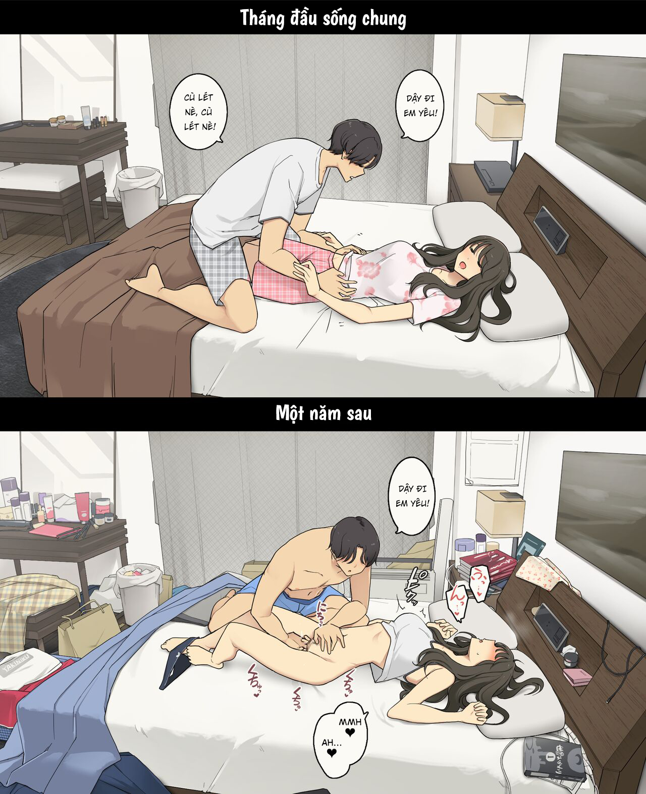 Đọc truyện hentai Cuộc sống thường nhật của một cặp đôi: Tháng đầu sống chung và một năm sau - Oneshot