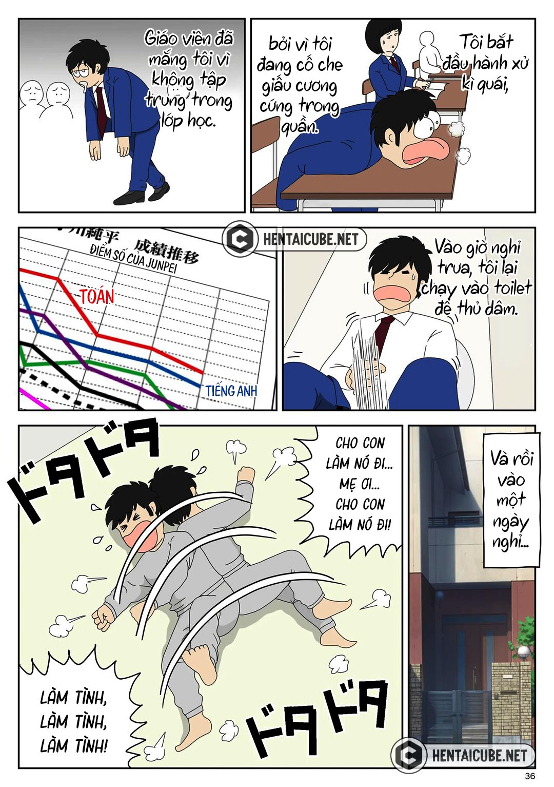 Đọc truyện hentai Bị mẹ phát hiện đang rình trộm thủ dâm - Chap 1