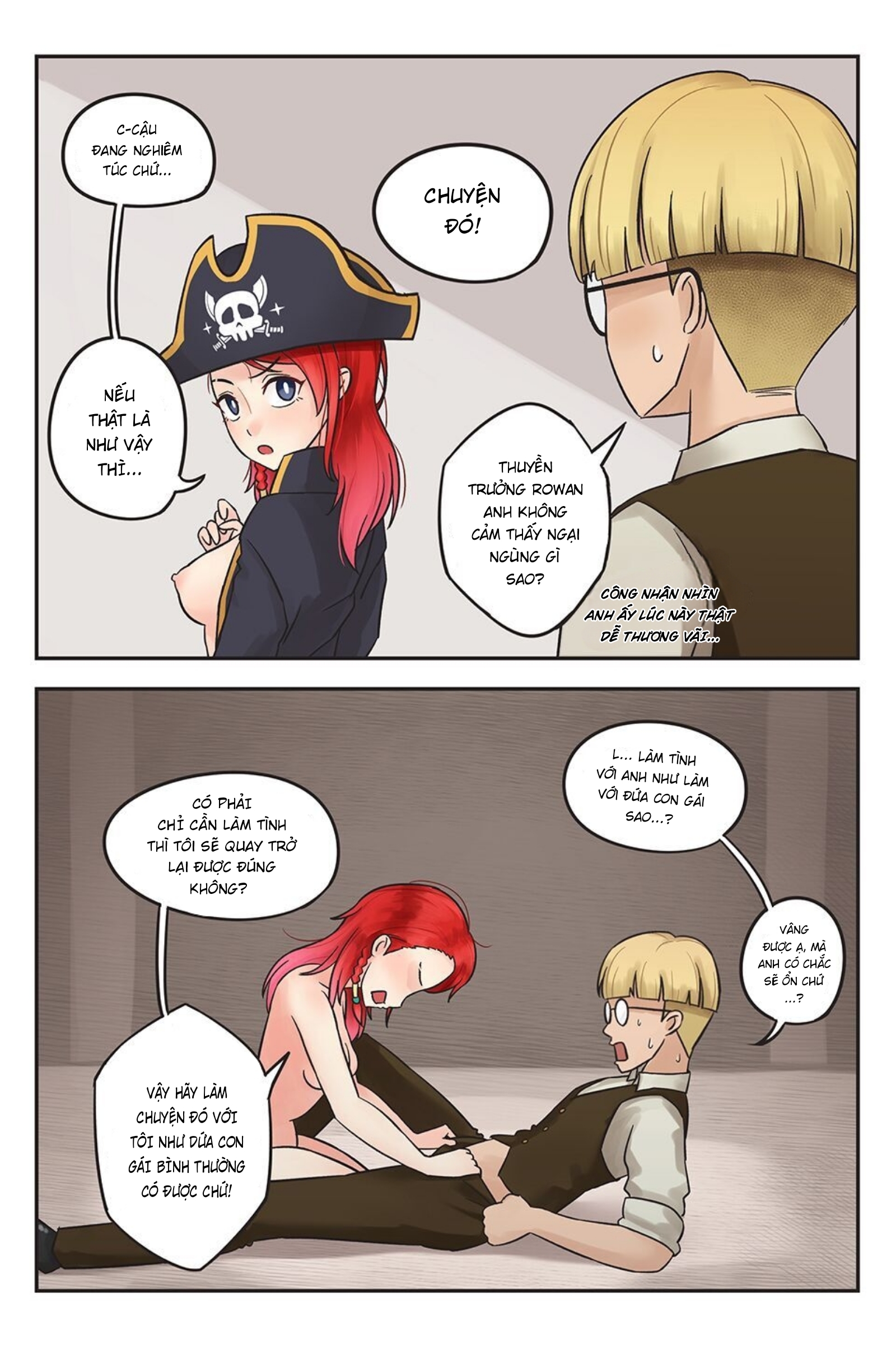 Đọc truyện hentai Rowan thuyền trưởng tóc đỏ - Chap 1