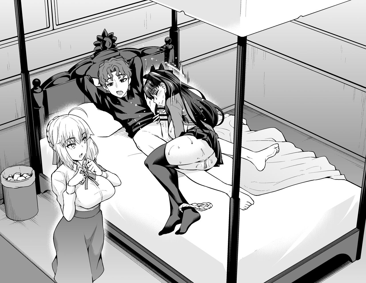 Đọc truyện hentai Saber & Rin làm tình vui vẻ với Shinji - Ko lời