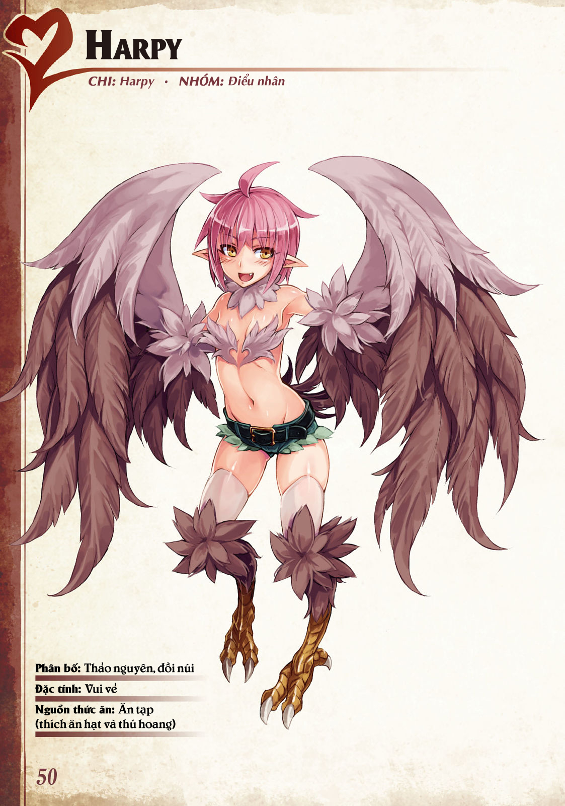 Đọc truyện hentai Bách khoa toàn thư Monstergirl - 019: Harpy