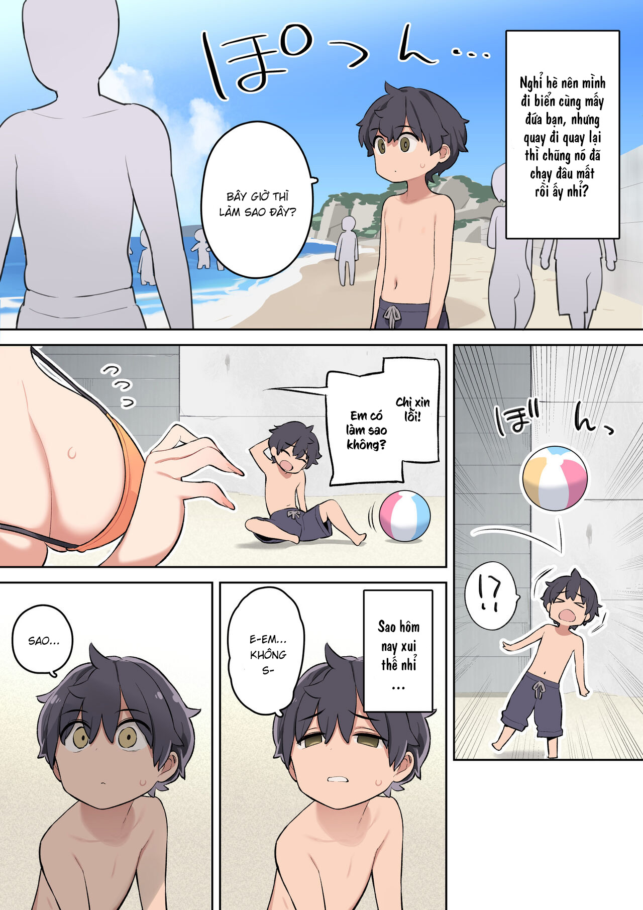 Đọc truyện hentai Sẽ thế nào nếu bạn gặp chị gái zâm đãng bên bãi biển - Oneshot