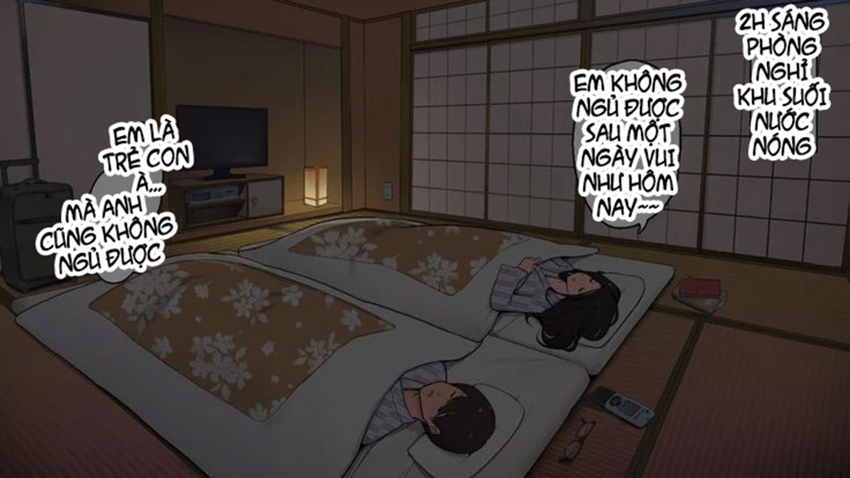 Đọc truyện hentai Onsenryokan Nite Kanojo To Nemurenai Yoru, Anmoku No Ryoukai De Hajimaru Sex - Oneshot