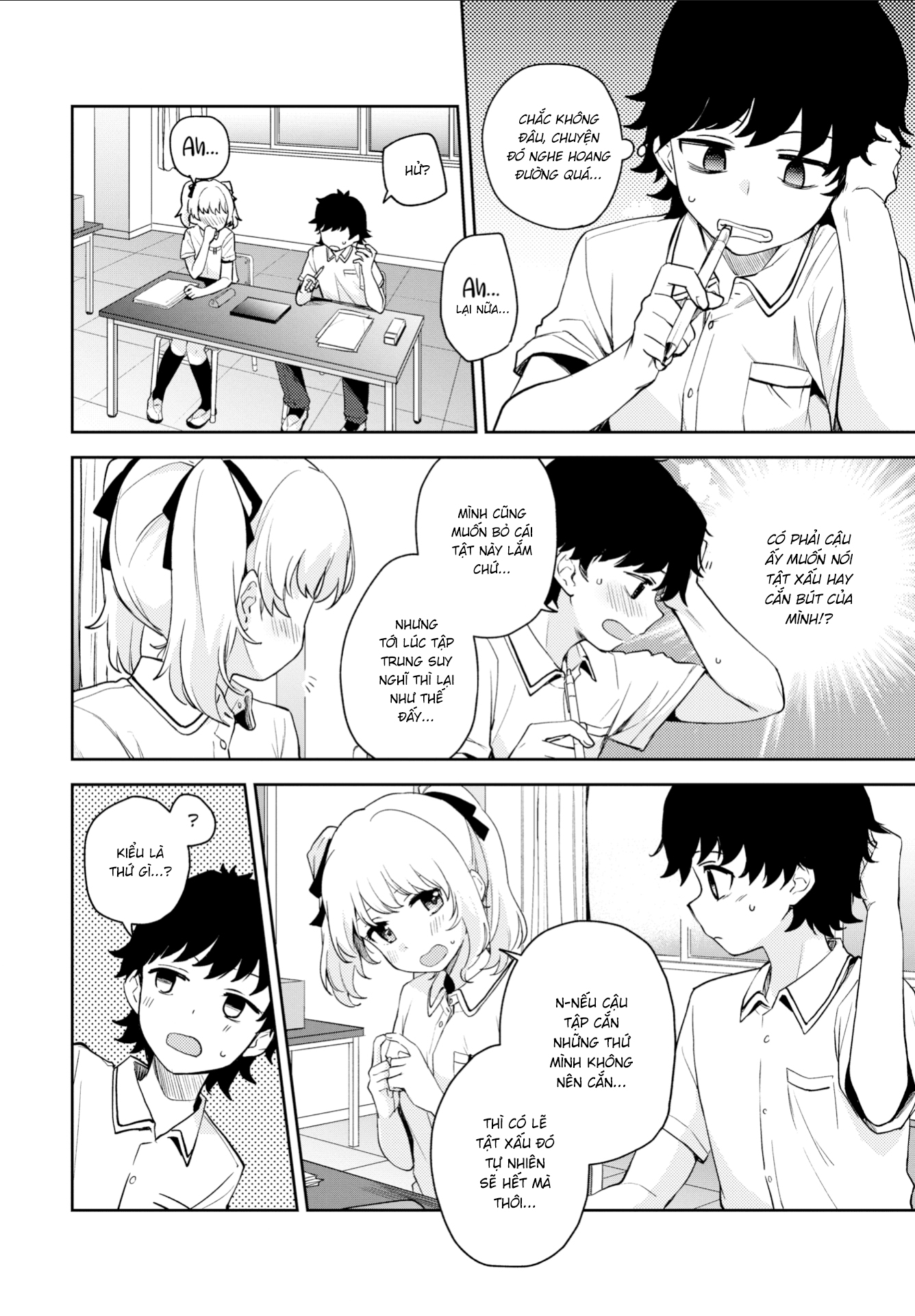 Đọc truyện hentai Tật cắn bút ư!? Khỏi lo! Đã có cách! - Oneshot