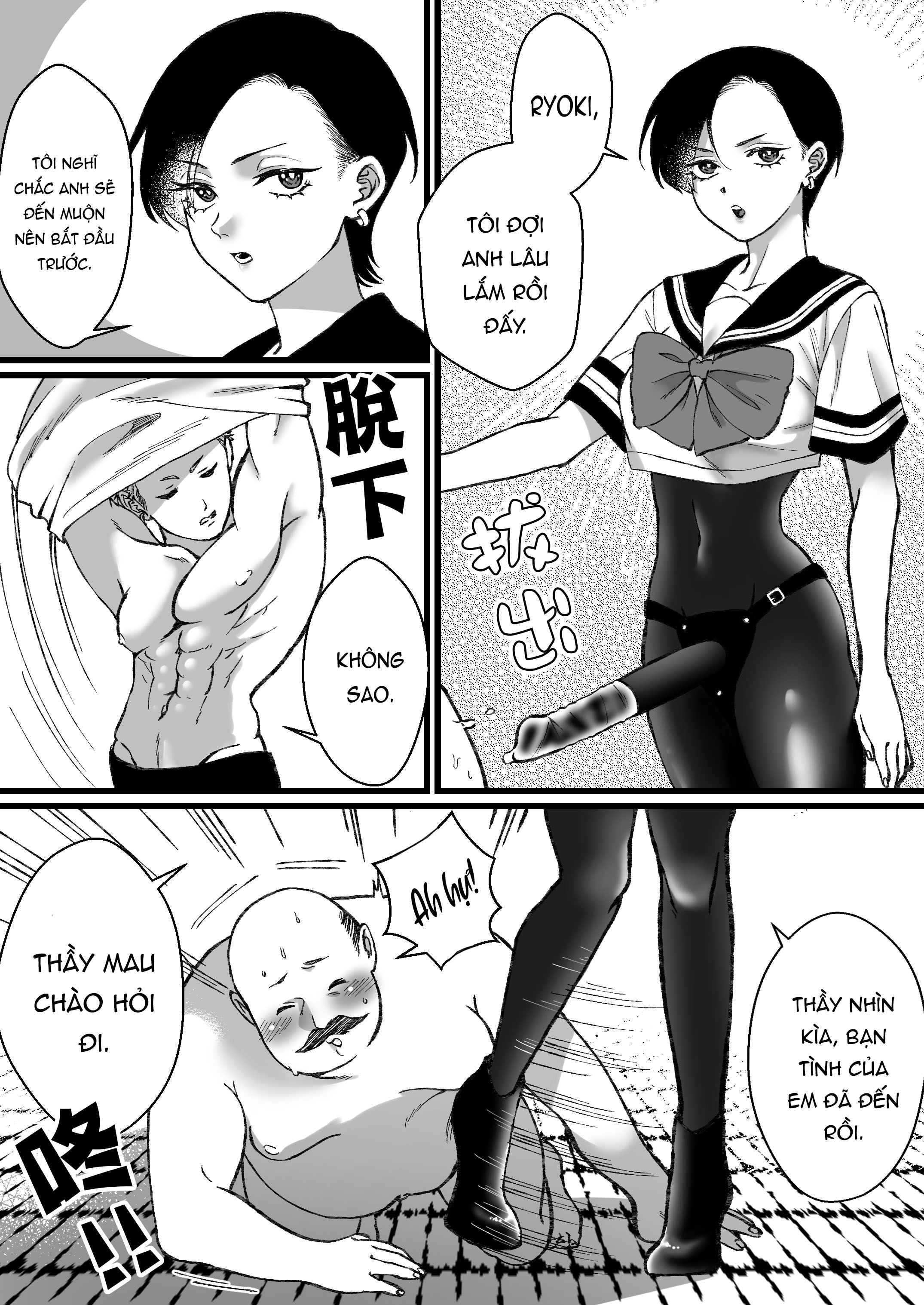 Đọc truyện hentai Bị nữ sinh mặc đồ thủy thủ đồ bơi đào mỏ - Oneshot
