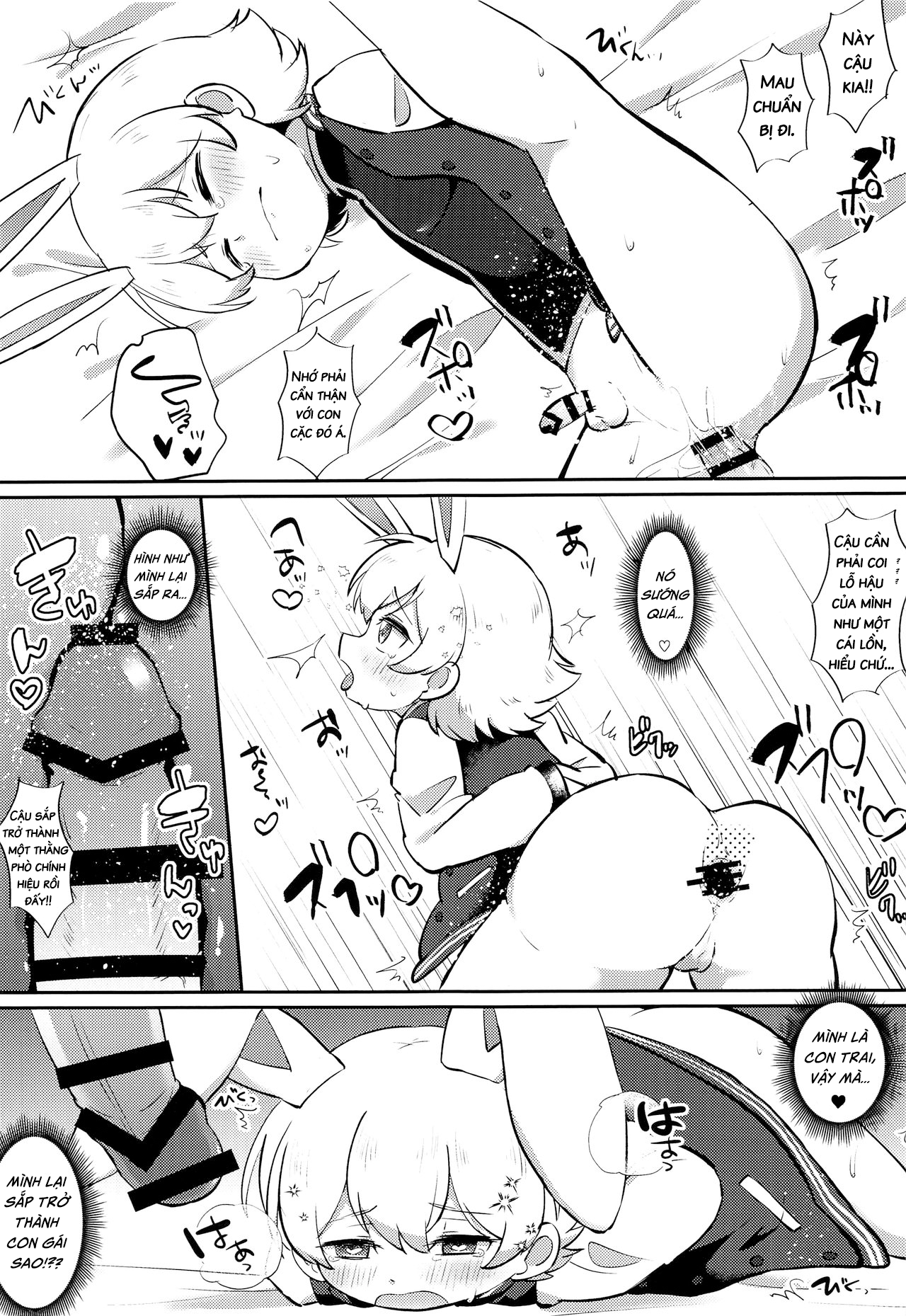 Đọc truyện hentai Cậu bé du hành người thỏ và ông chú Shotacon - Oneshot