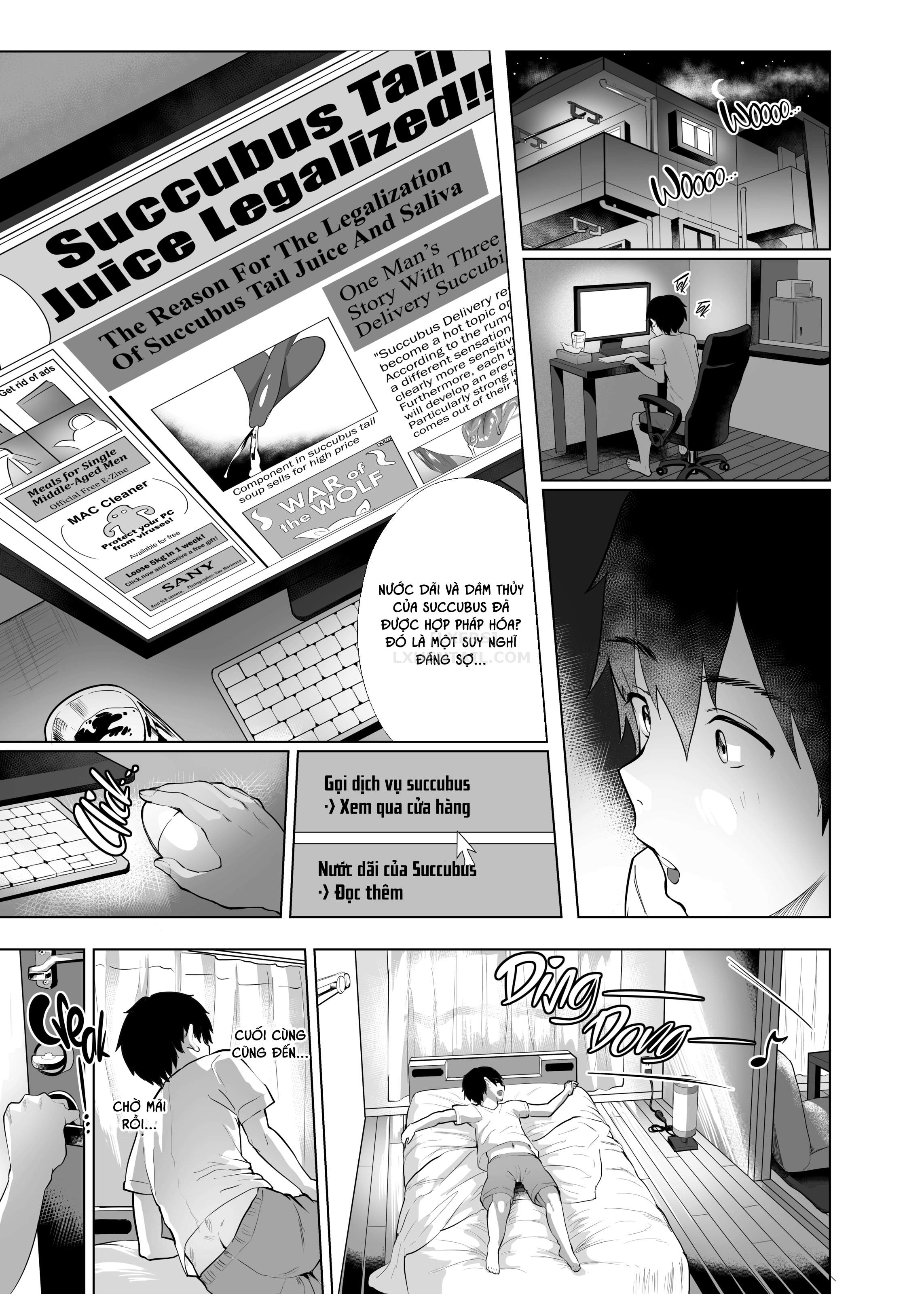 Đọc truyện hentai Succubus☆Delivery!! - Chap 2 - My Report on the Time I Was Devoured by Three Succubi