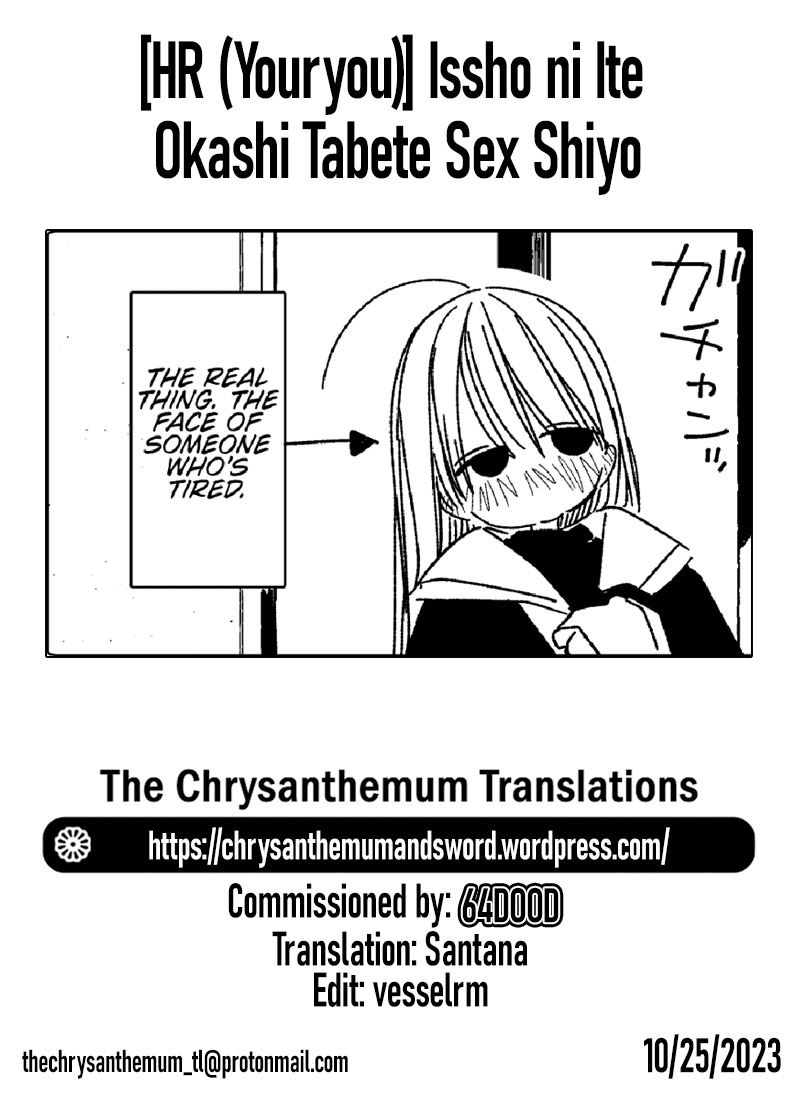 Đọc truyện hentai Hãy ở cùng nhau, ăn đồ ngọt và quan hệ tình dục. - Oneshot