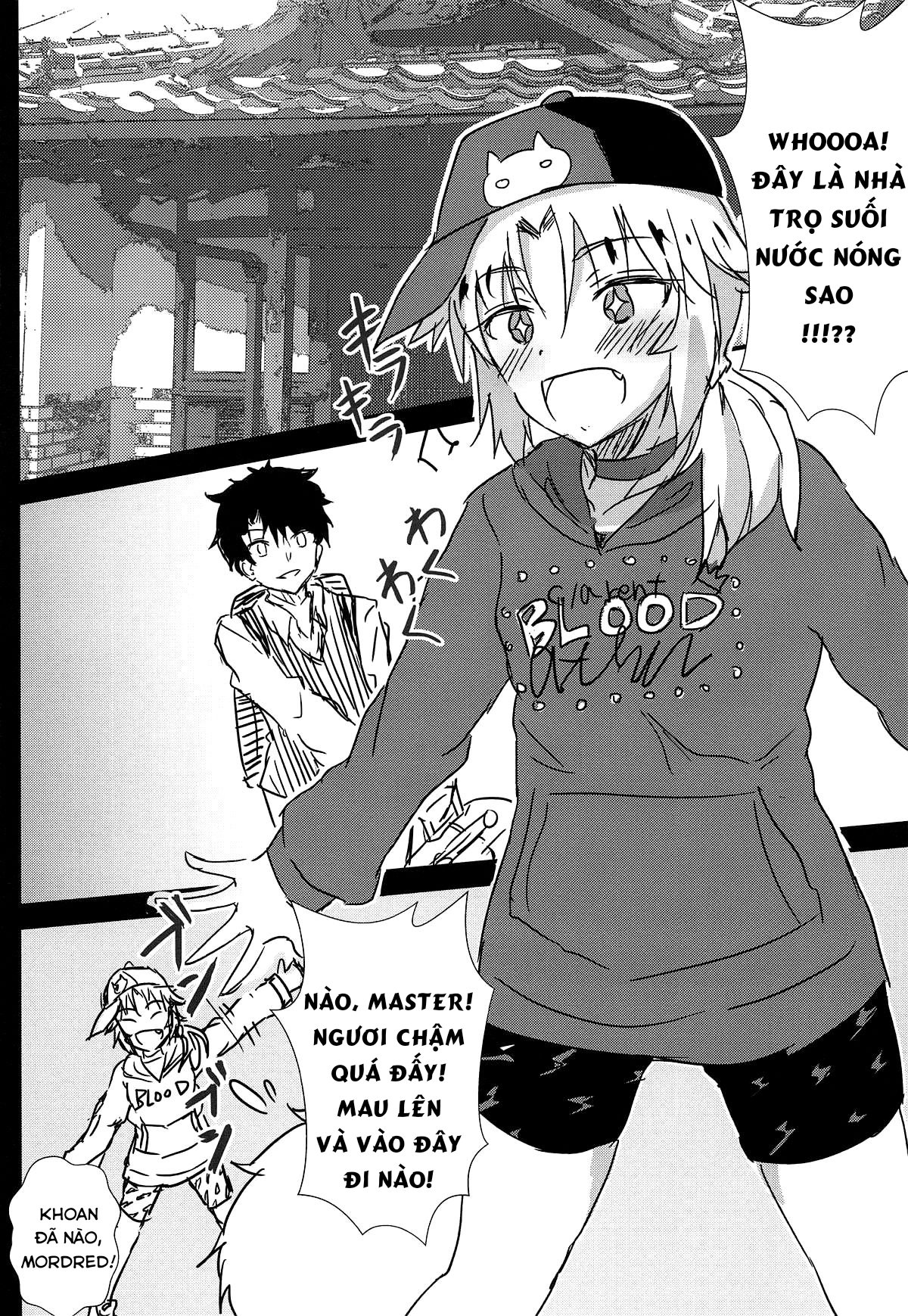Đọc truyện hentai Đến suối nước nóng ngoài trời cùng Mordred. - Oneshot
