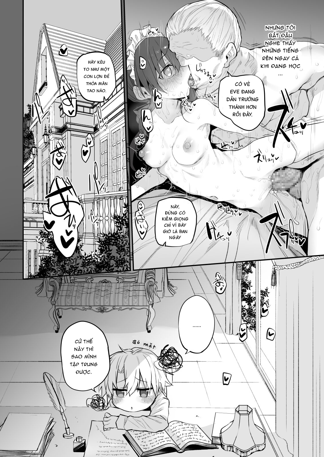 Đọc truyện hentai Mối tình đầu với cô hầu gái - Oneshot