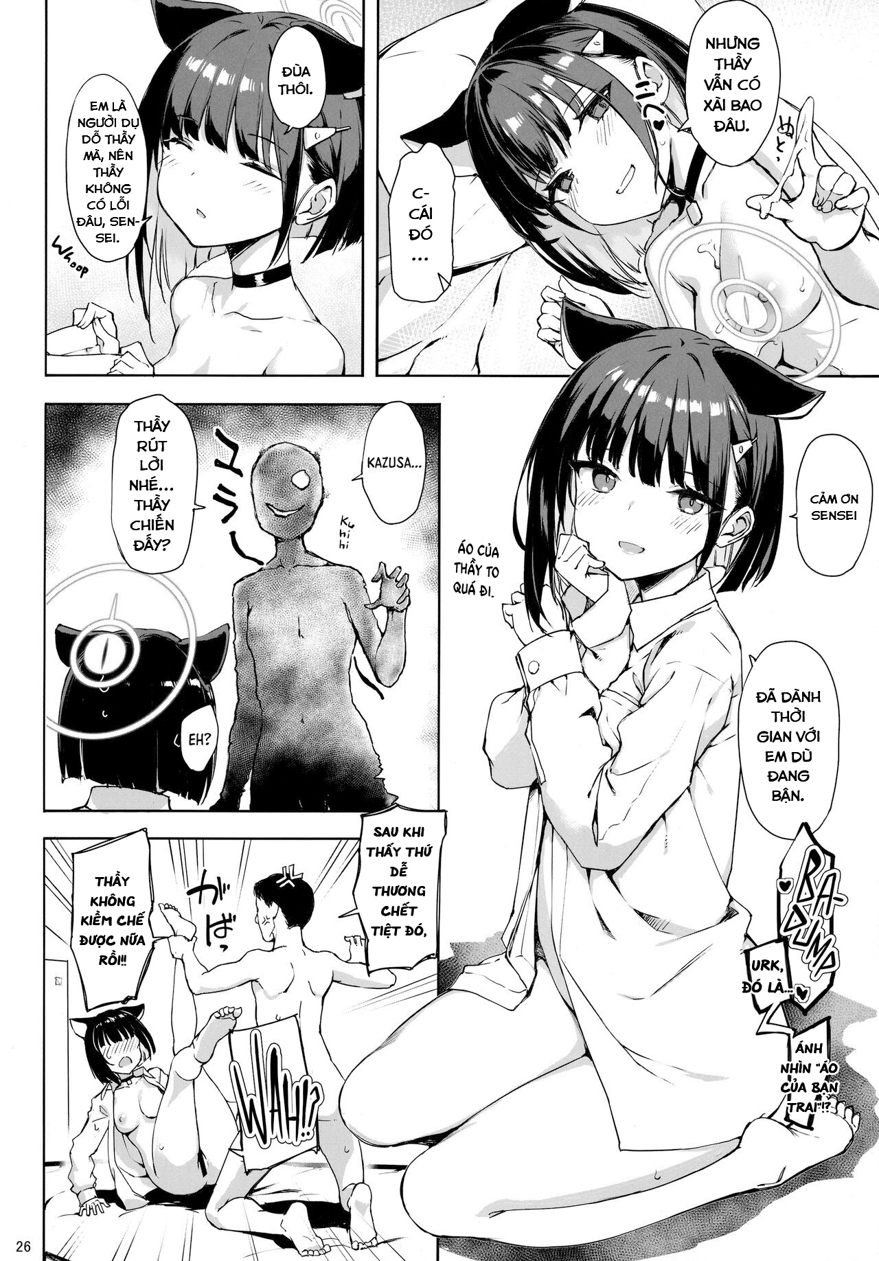 Đọc truyện hentai Con mèo đen đã già Blue Archive - Oneshot