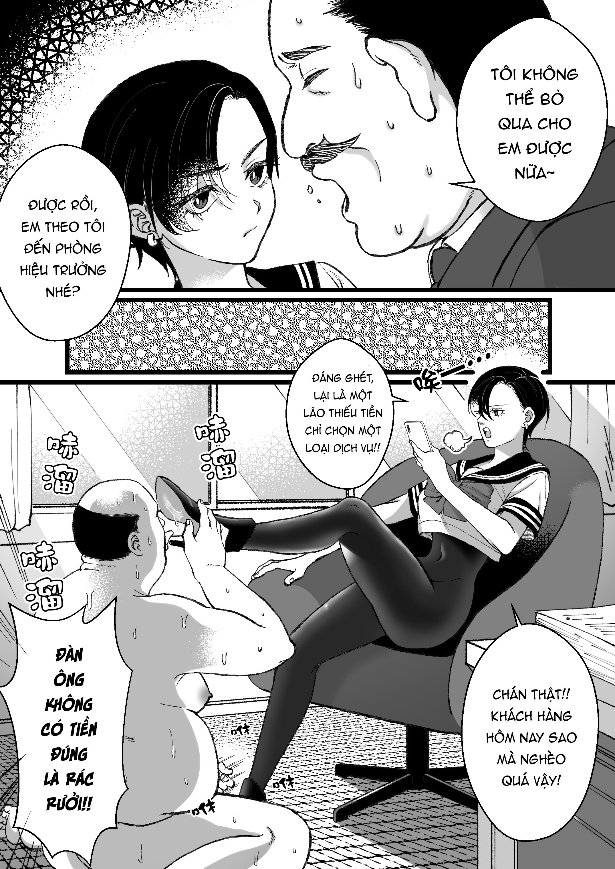 Đọc truyện hentai Bị nữ sinh mặc đồ thủy thủ đồ bơi đào mỏ - Oneshot