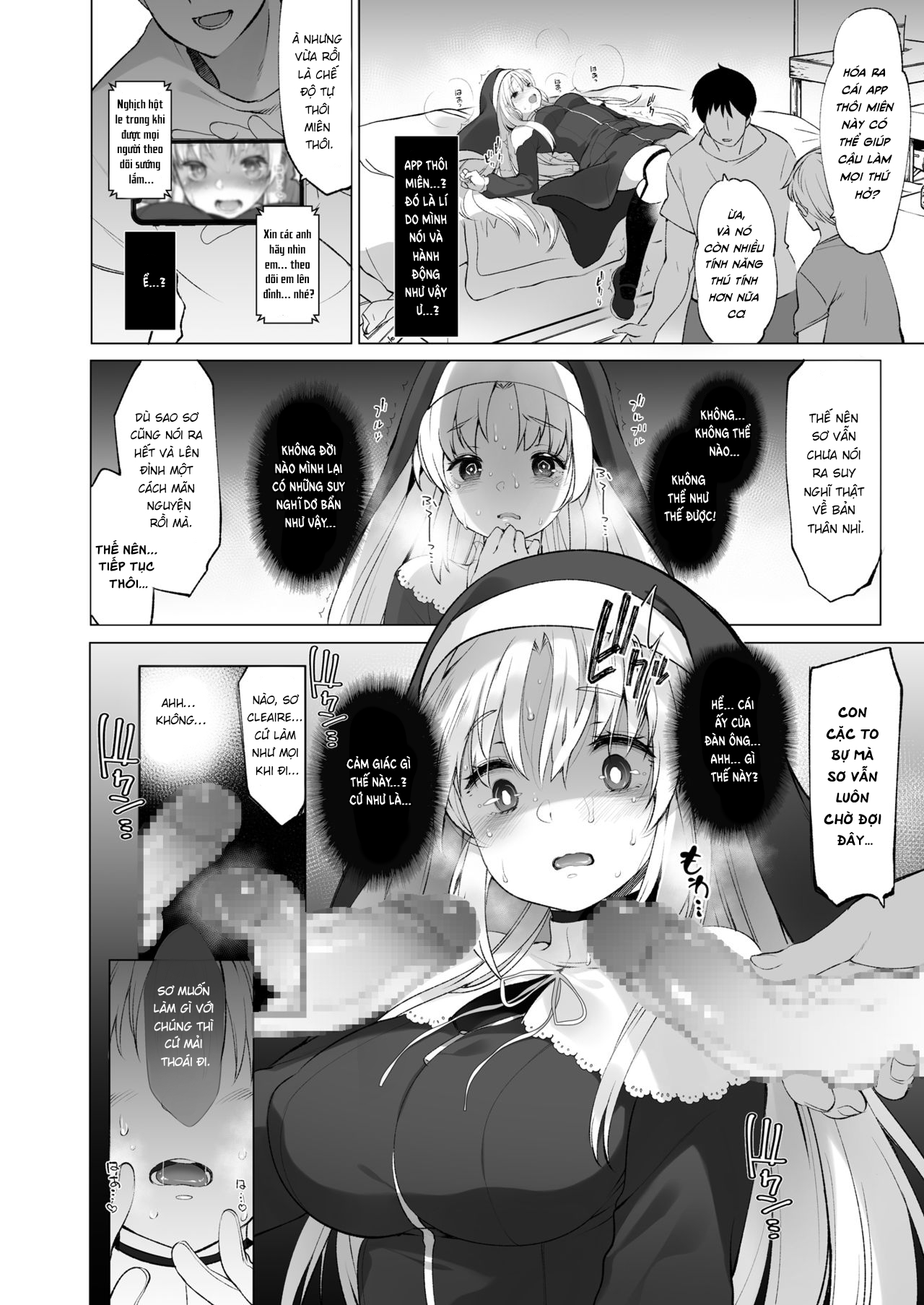 Đọc truyện hentai Sơ Cleaire và ứng dụng thôi miên bí mật - Chap 2: Gangbang