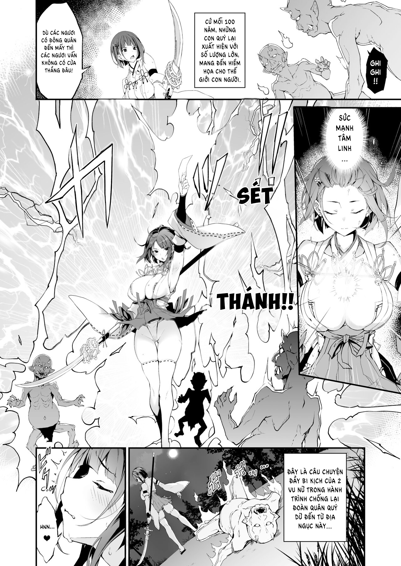 Đọc truyện hentai Sự sa ngã của 2 nàng vu nữ - Oneshot