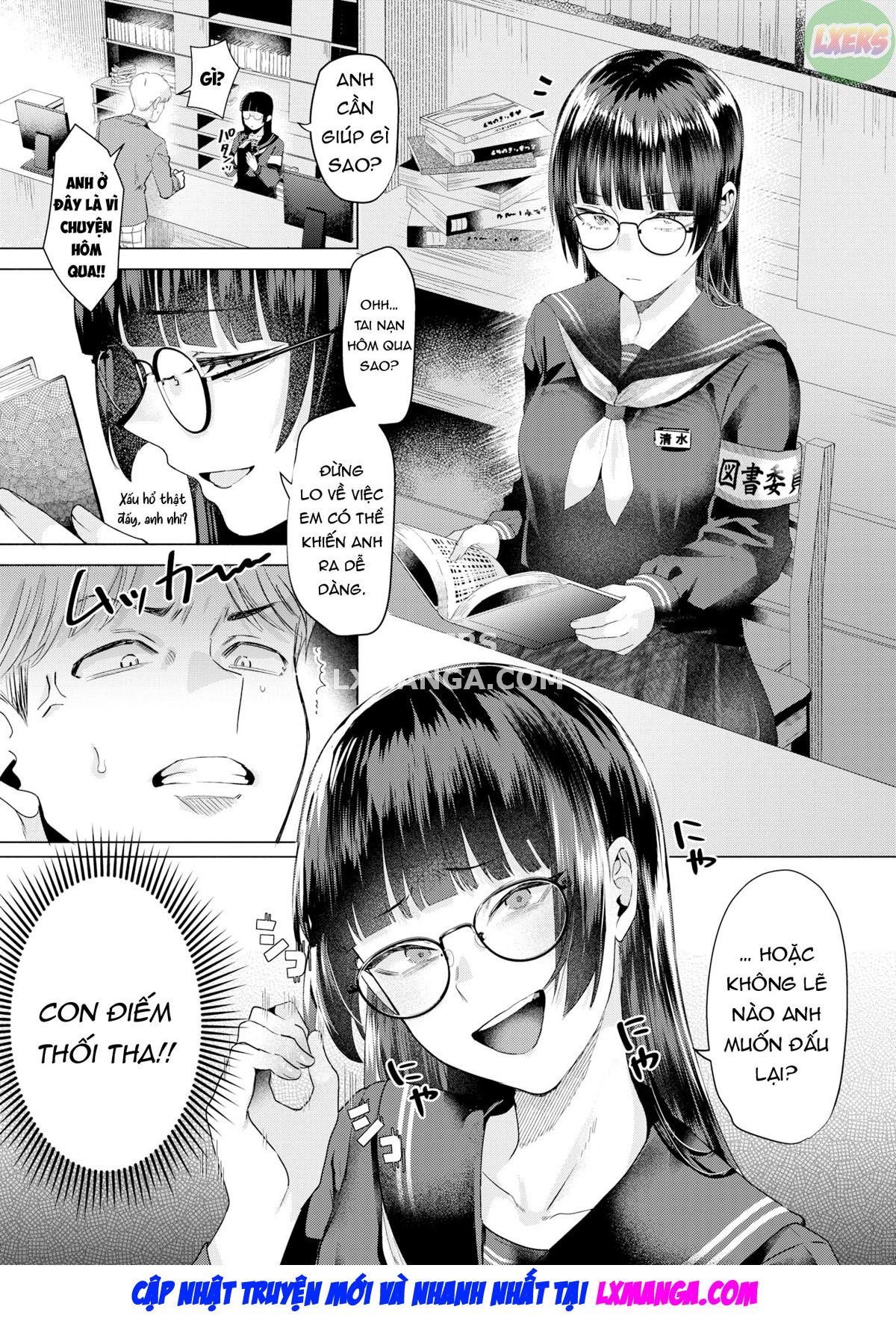 Đọc truyện hentai Vết bẩn thư viện - Oneshot