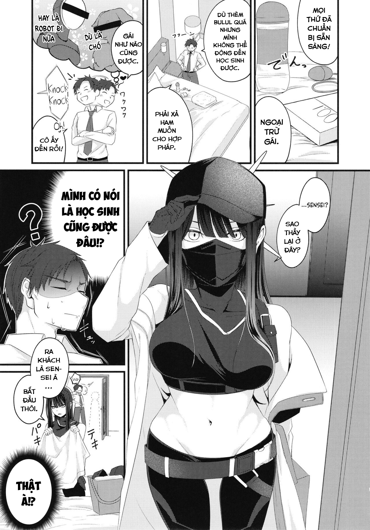 Đọc truyện hentai Công việc đầu tiên của Saori. (Blue Archive) - Oneshot