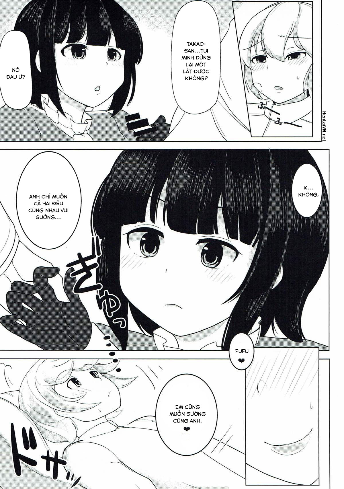 Đọc truyện hentai (Rikukaikuuma Goudou Enshuu 2senme) Hatsutaiken wa Takao-san to (Kantai Collection) - Oneshot