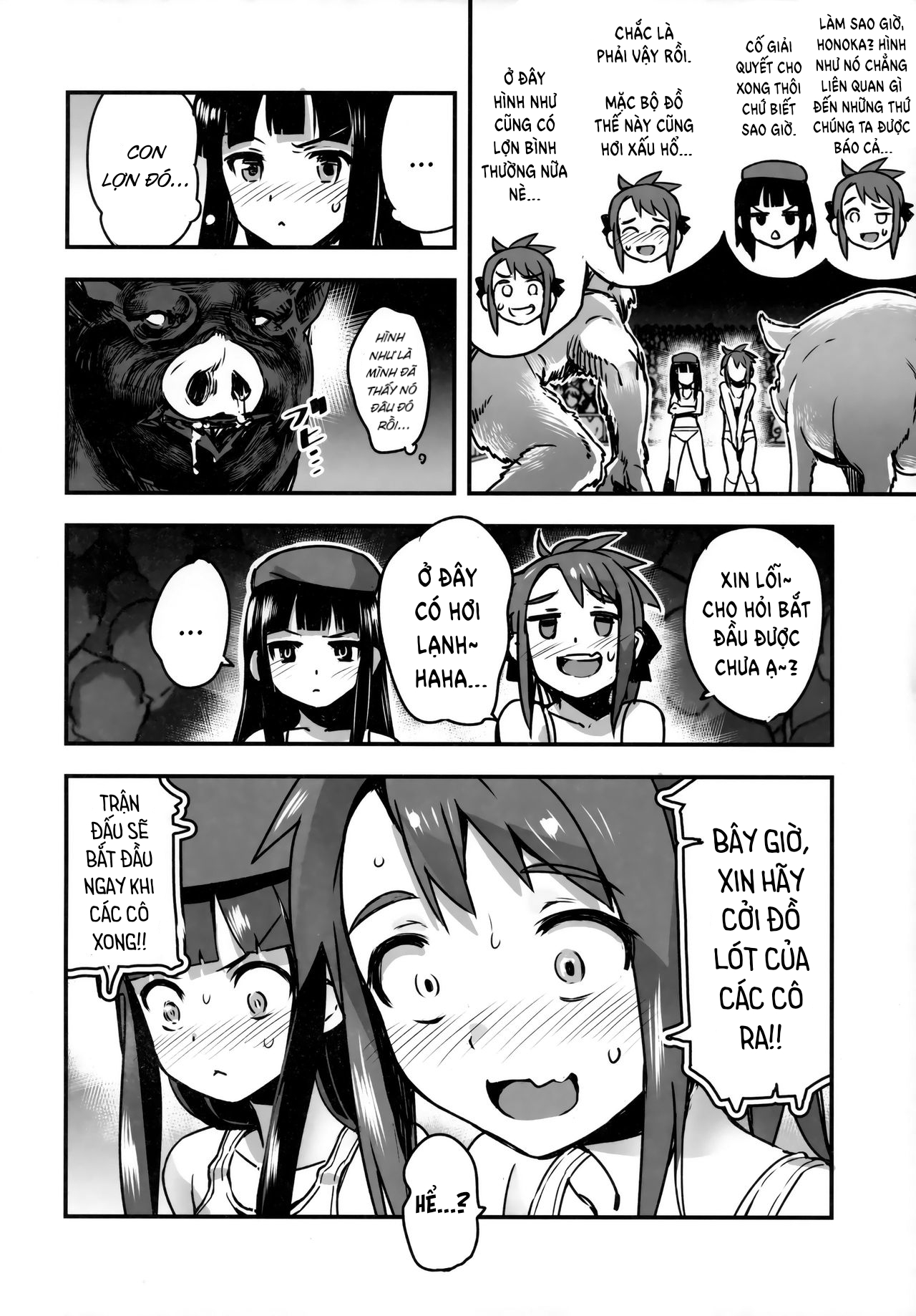 Đọc truyện hentai Công chúa khỏa thân Honoka Heo rừng khổng lồ vs Cô gái tâm linh - Oneshot - A