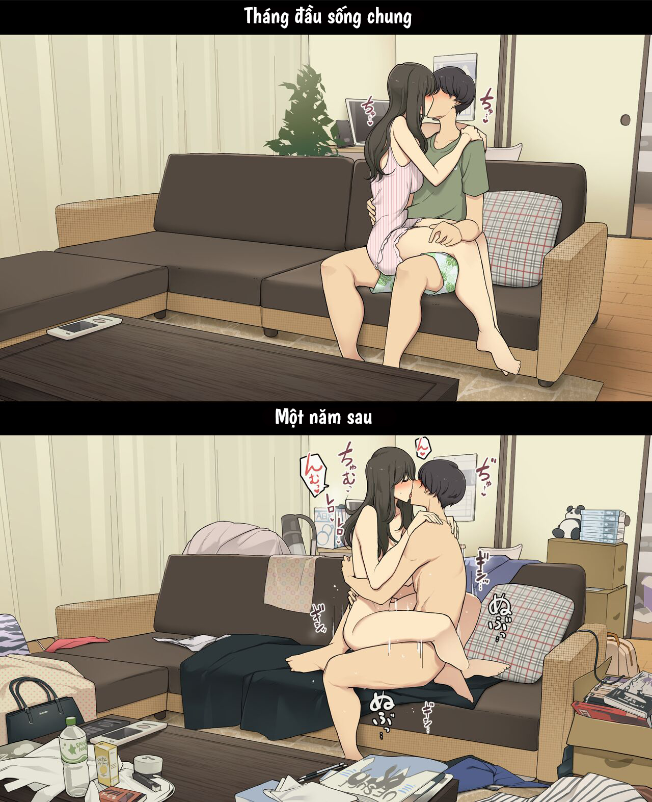 Đọc truyện hentai Cuộc sống thường nhật của một cặp đôi: Tháng đầu sống chung và một năm sau - Oneshot