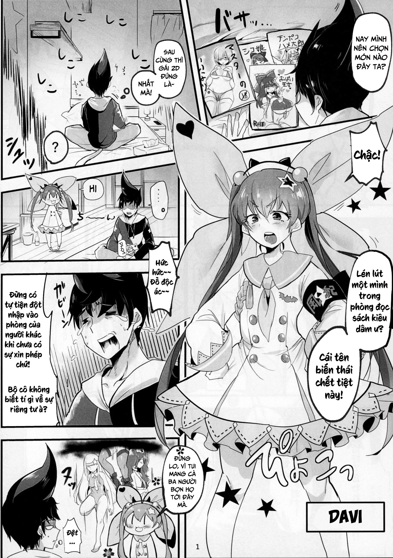 Đọc truyện hentai Hậu Cung Con - Oneshot