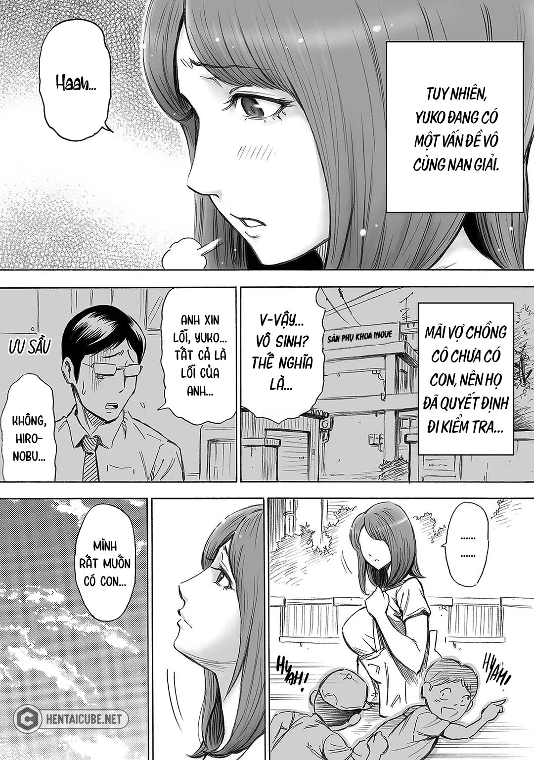 Đọc truyện hentai Toàn thị trấn giúp một người vợ có thai - Chap 1