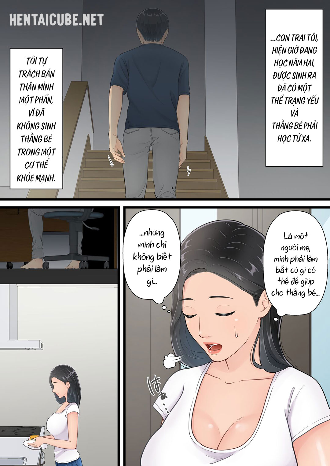 Đọc truyện hentai Người mẹ tốt chịu thua trước cu con trai - Oneshot