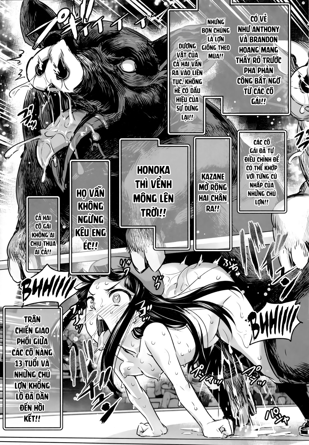 Đọc truyện hentai Công chúa khỏa thân Honoka Heo rừng khổng lồ vs Cô gái tâm linh - Oneshot - B