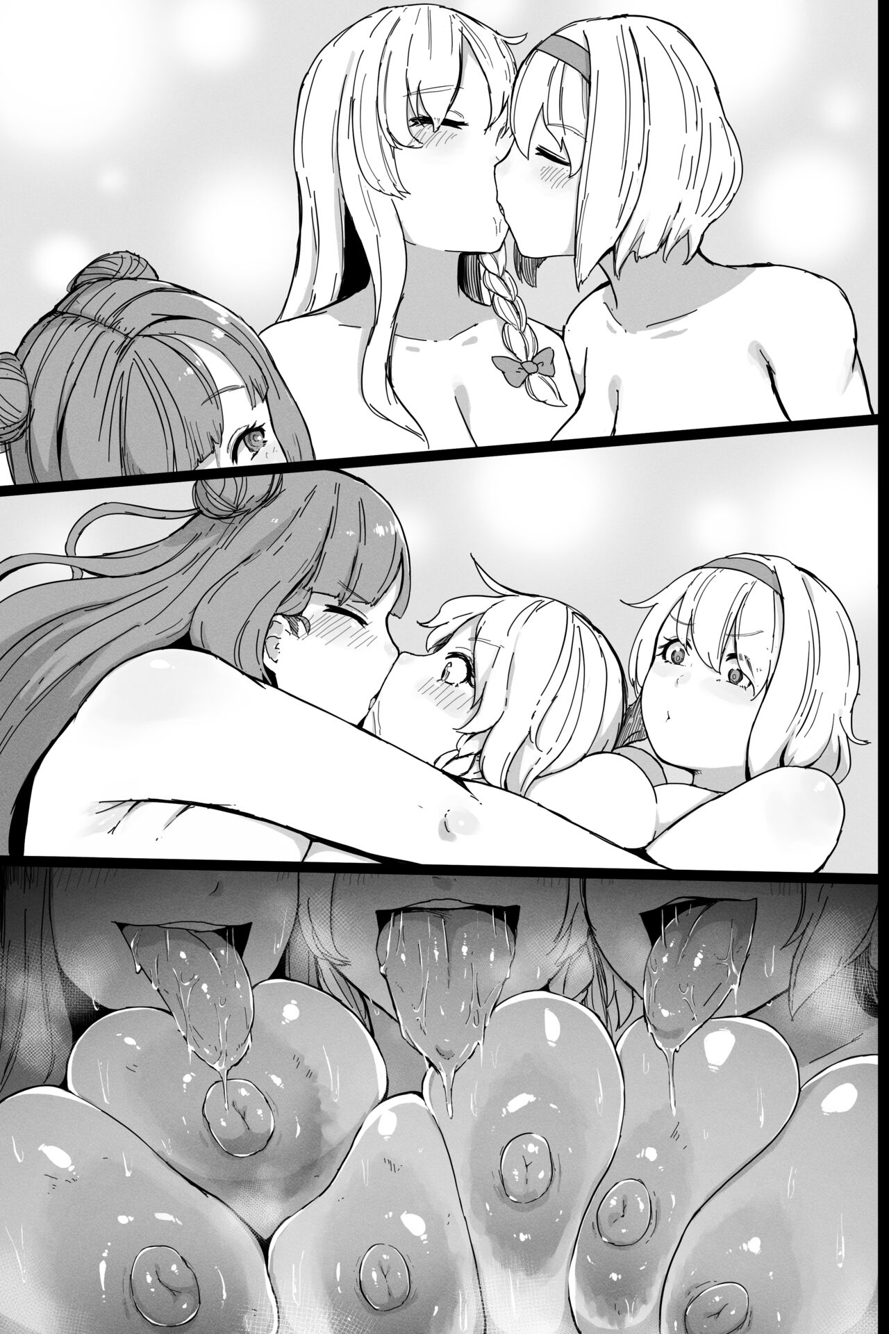 Đọc truyện hentai Ba cô gái múp rụp và cậu bé số hưởng - Oneshot