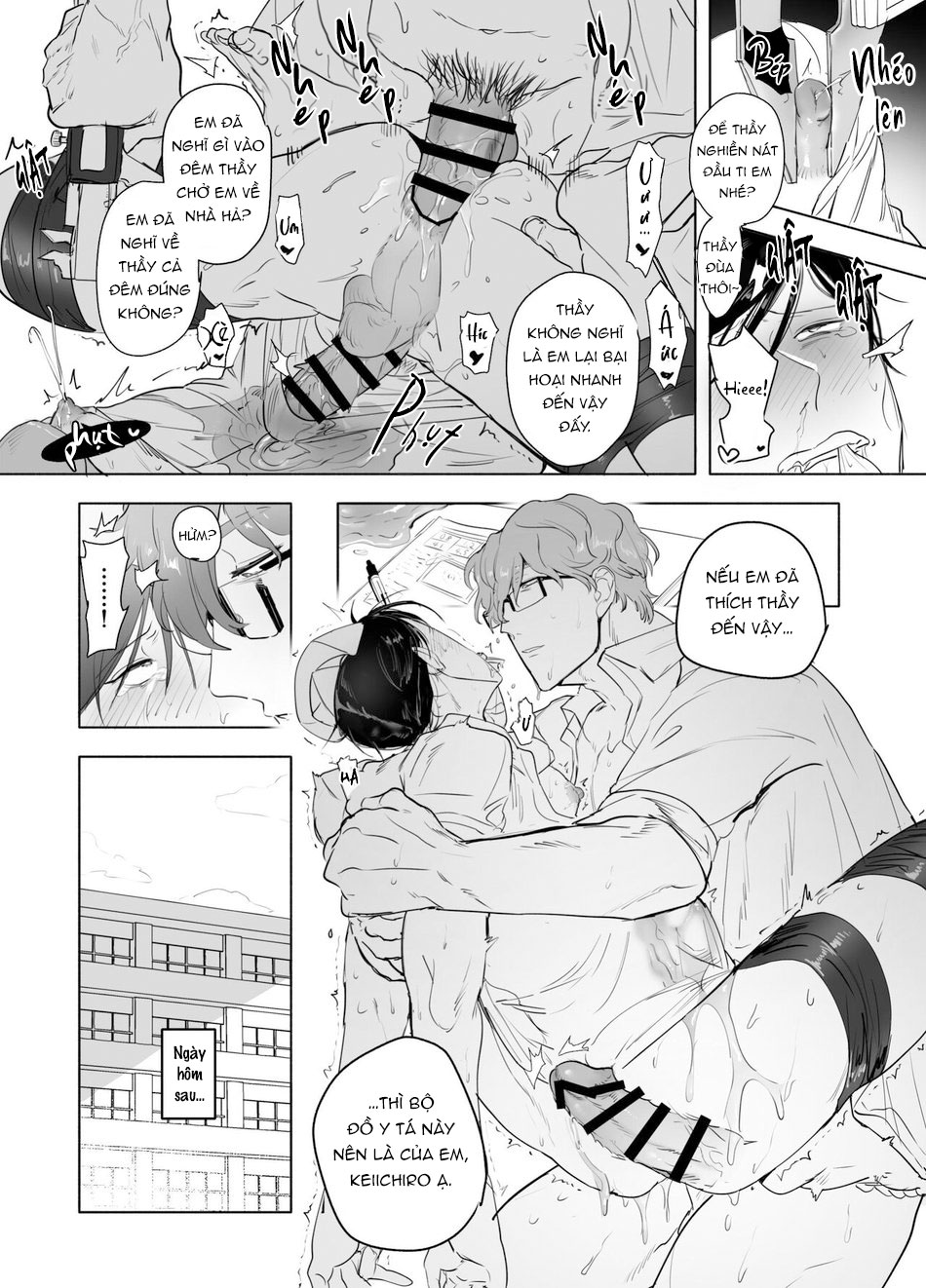 Đọc truyện hentai Cosplay y tá nóng bỏng cùng giáo viên biến thái trong phòng Hội Học sinh - Chap 2