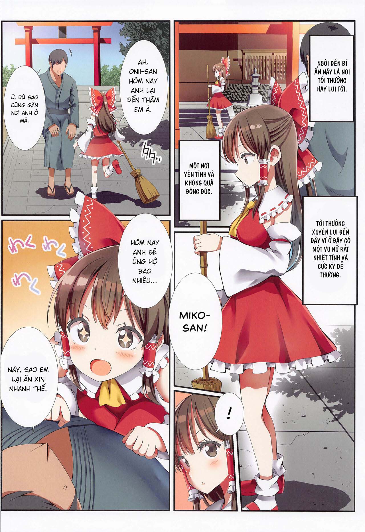 Đọc truyện hentai Miko-san bé nhỏ của Hakurei và những bụi cây bí mật - Oneshot