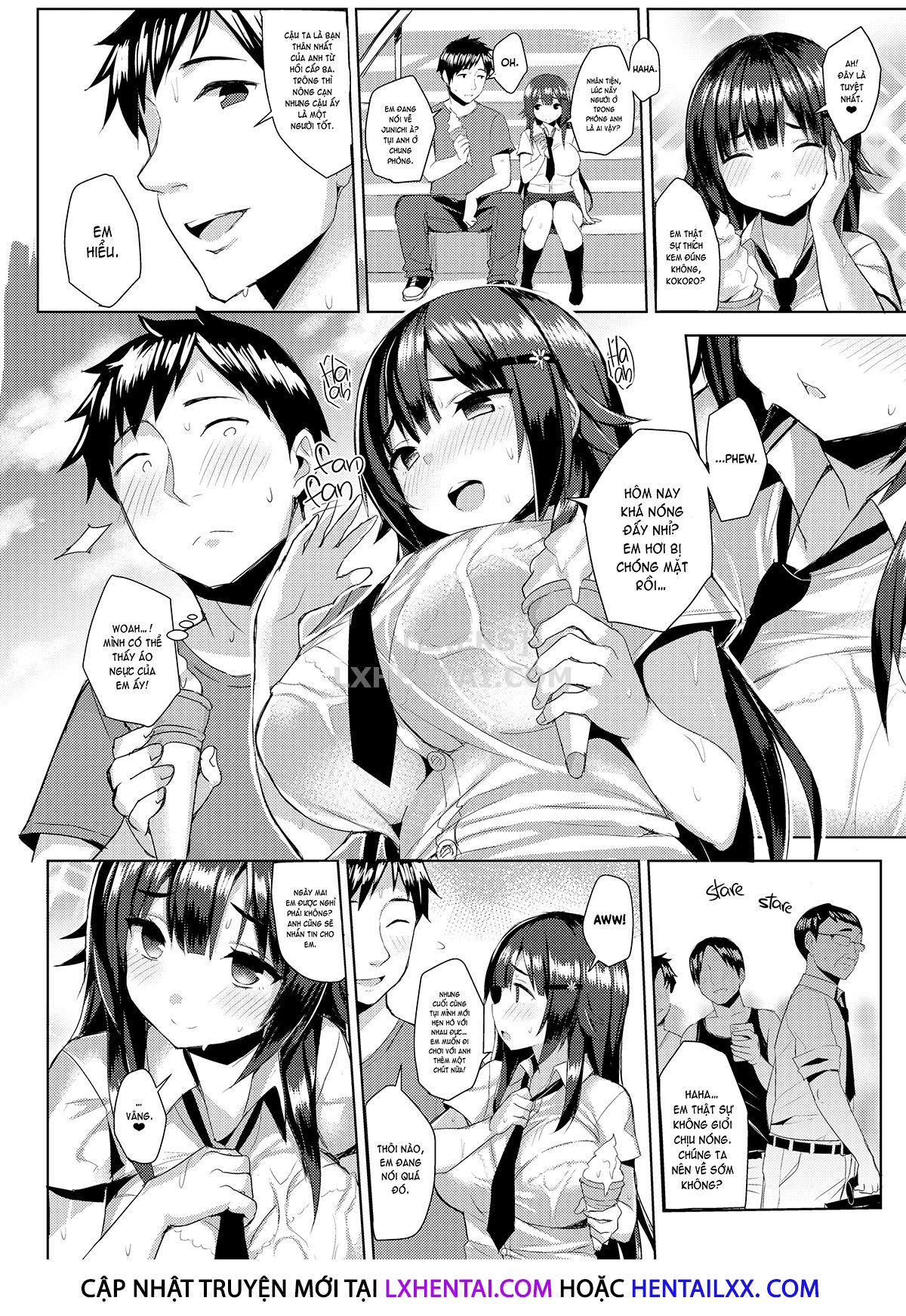 Đọc truyện hentai Curvy Tales - Chap 3 - Urge to NTR a Girlfriend in a School Swimsuit