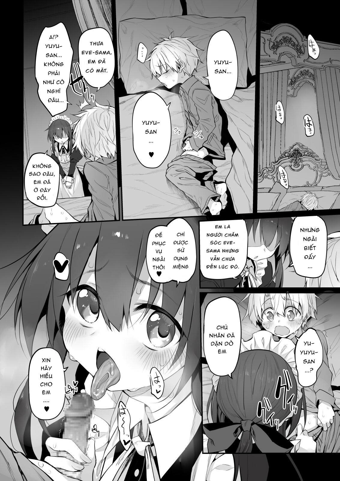 Đọc truyện hentai Mối tình đầu với cô hầu gái - Oneshot