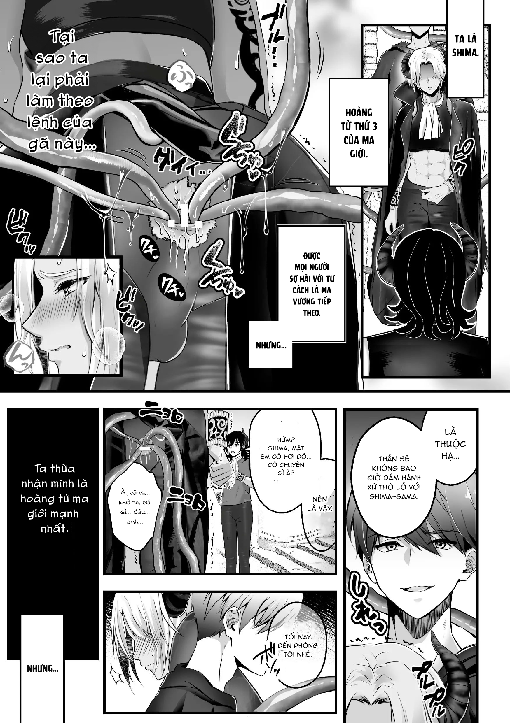 Đọc truyện hentai Hoàng tử ma giới sa ngã trở nên nữ tính nô lệ của xúc tu - Chap 1