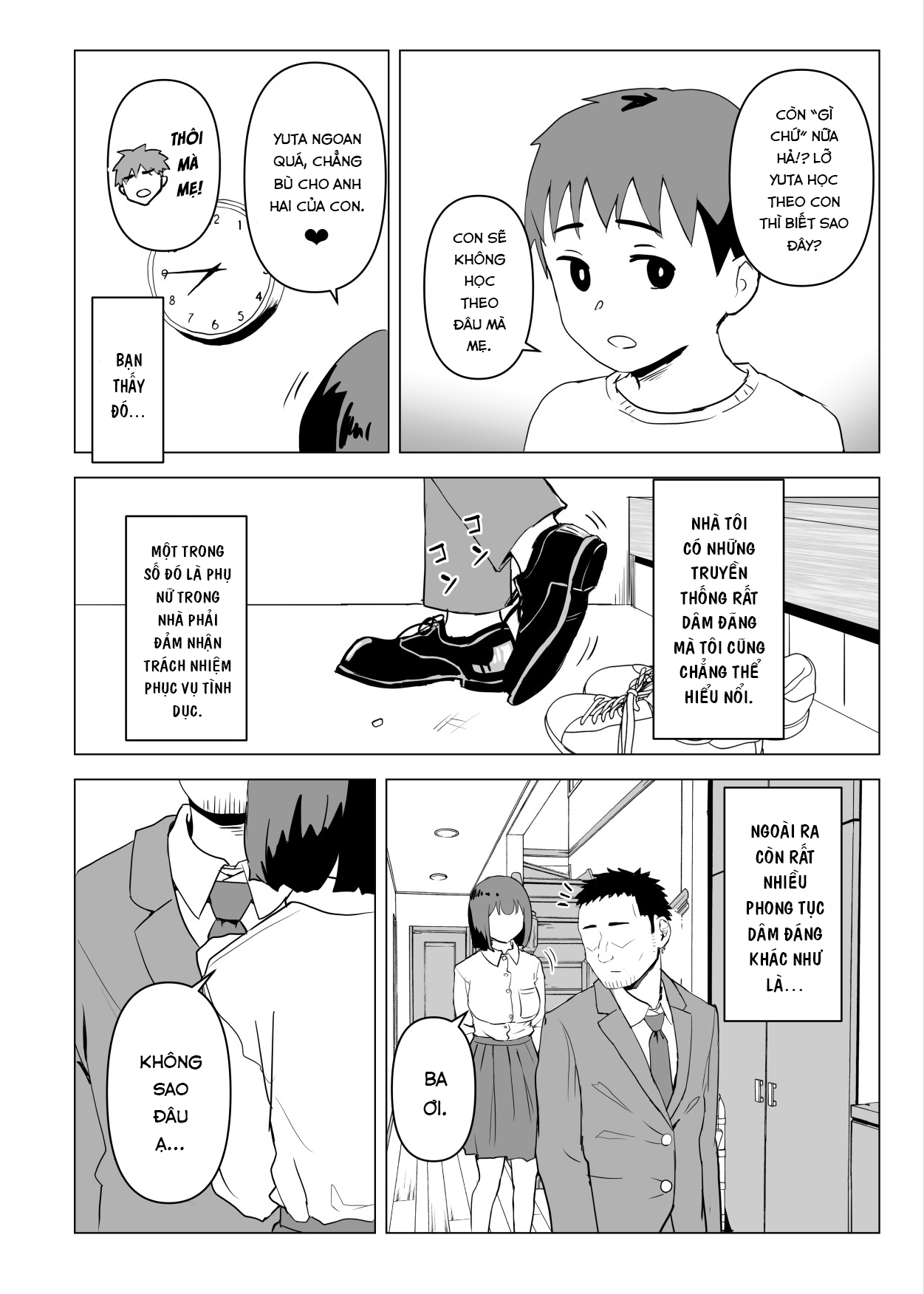 Đọc truyện hentai Việc có một gia đình ở nhà là điều bình thường (loạn luân) - Chap 1