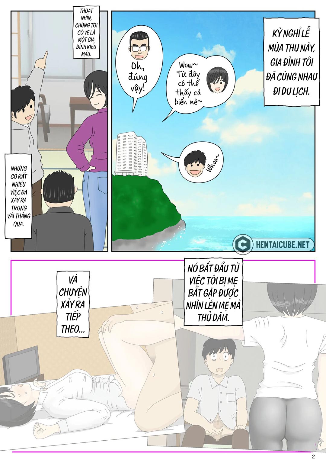 Đọc truyện hentai Bị mẹ phát hiện đang rình trộm thủ dâm - Chap 2 - Cha ở kế bên
