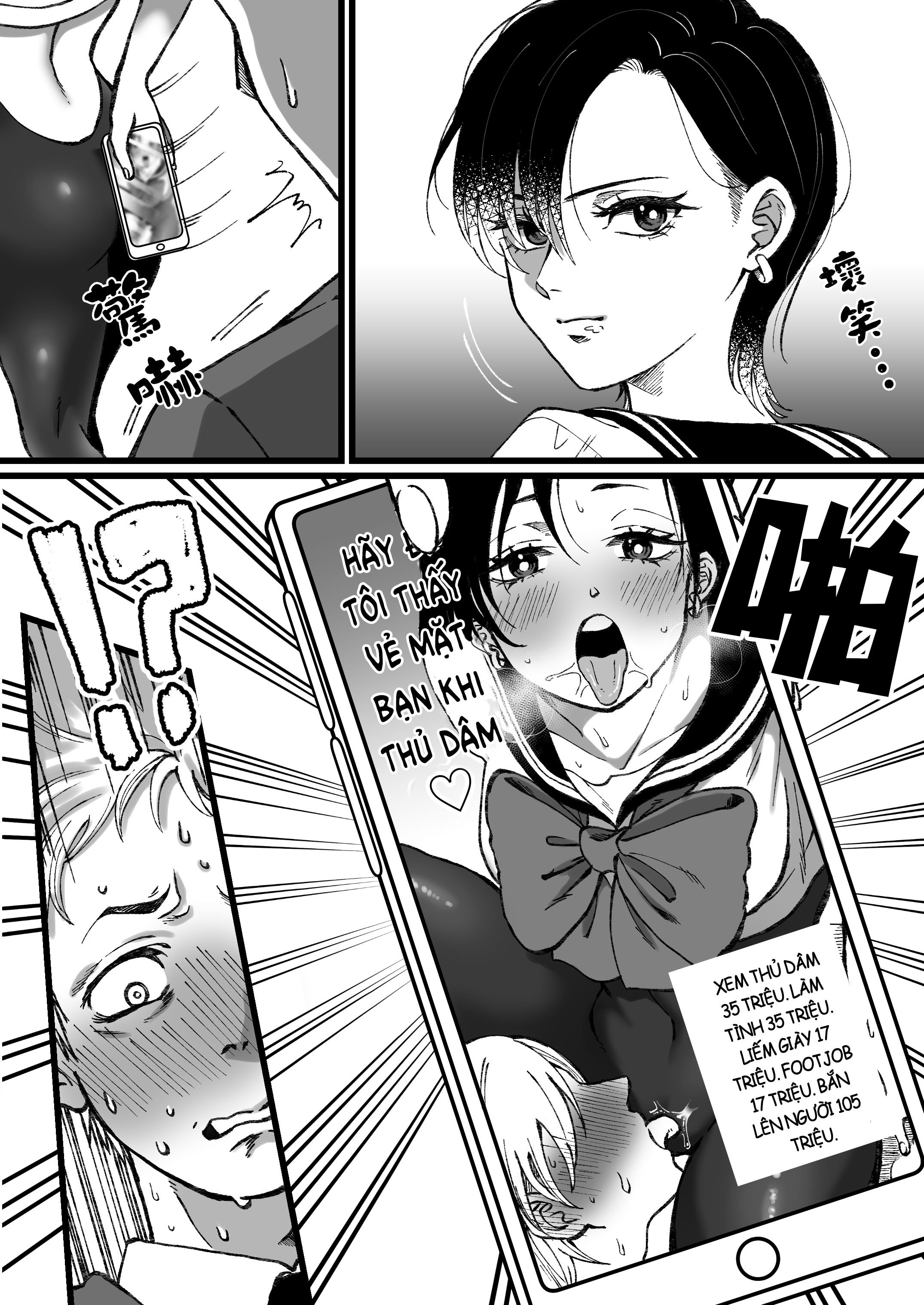 Đọc truyện hentai Bị nữ sinh mặc đồ thủy thủ đồ bơi đào mỏ - Oneshot