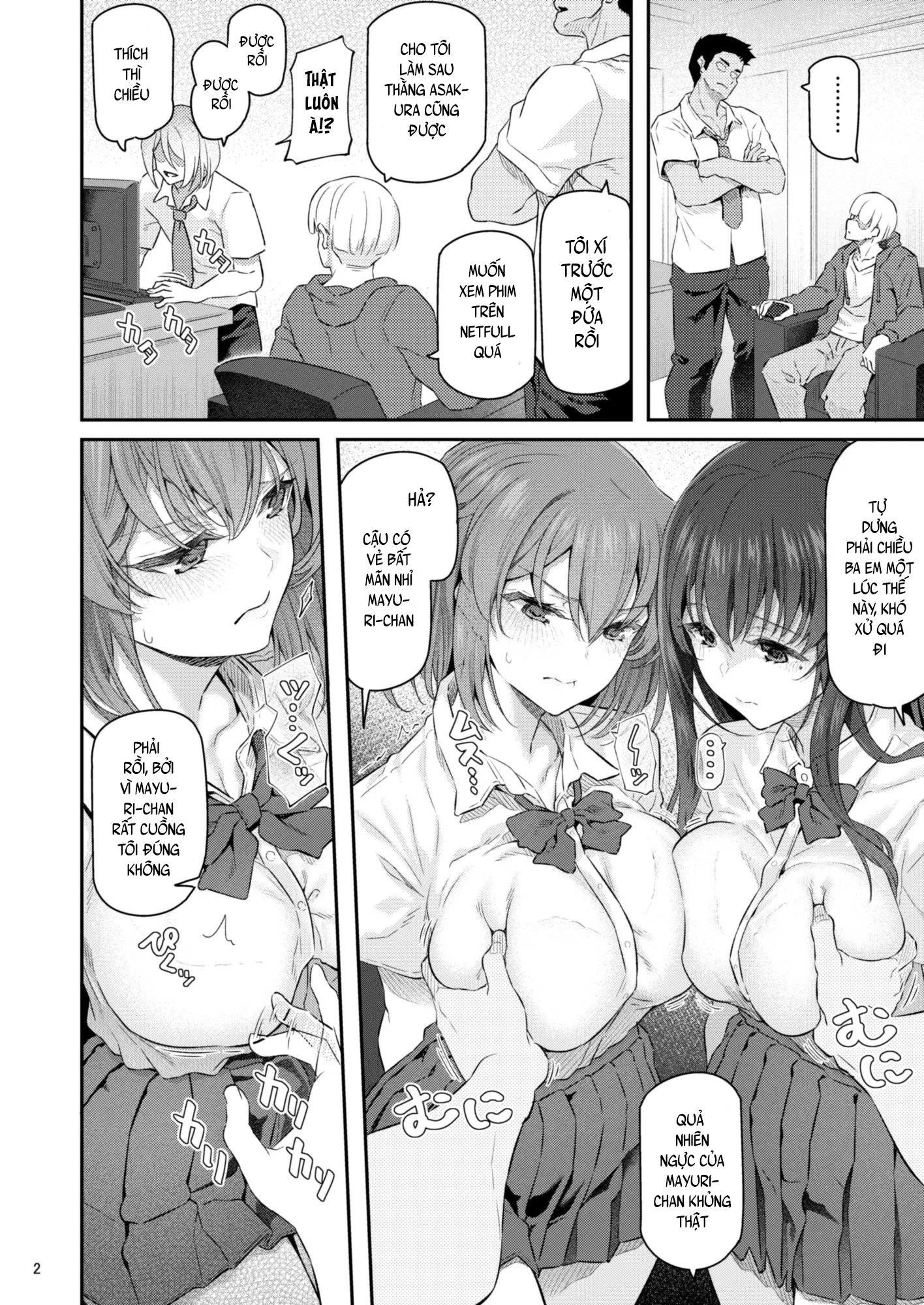 Đọc truyện hentai Phục vụ của 3 nữ sinh đóng phim segg - Chap 1