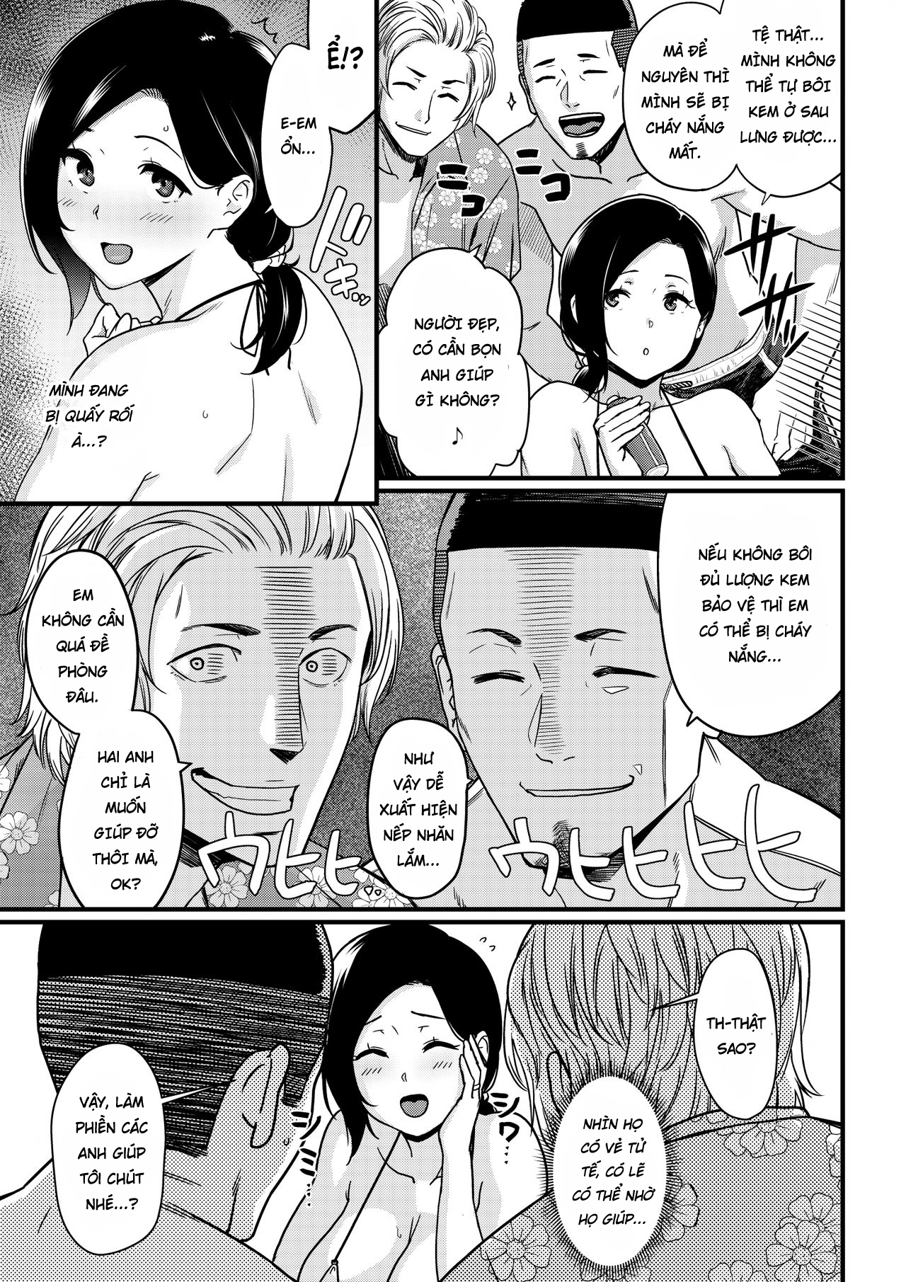 Đọc truyện hentai Mama was Hit on at the Beach - Chap 1.1