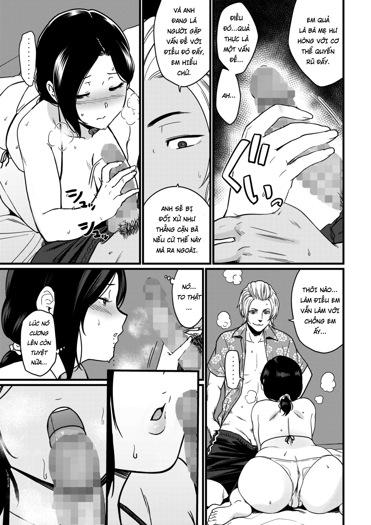 Đọc truyện hentai Mama was Hit on at the Beach - Chap 1.1
