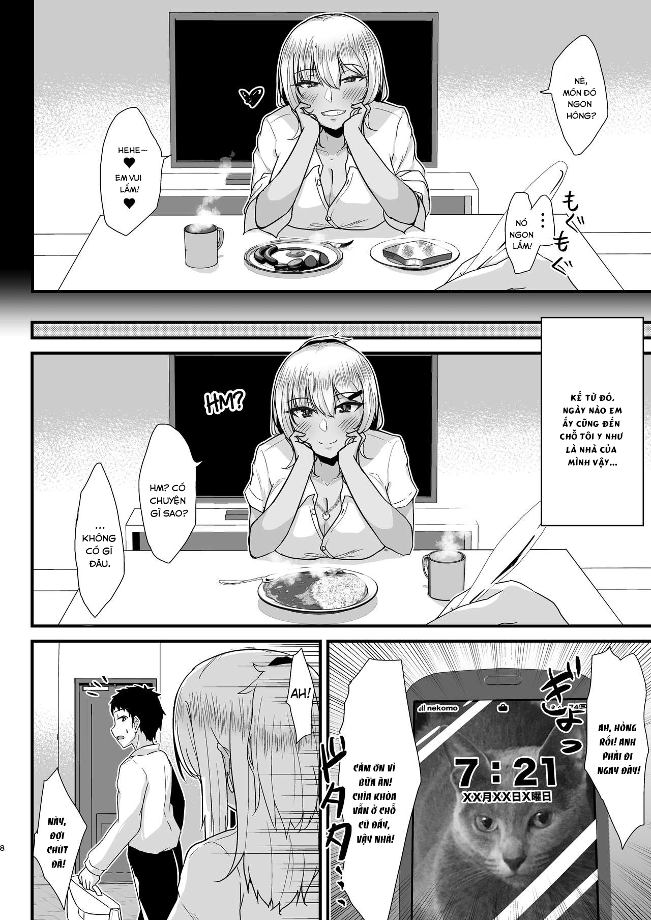 Đọc truyện hentai Kuro Gal JK o Tasuketara Doutei o Ubawarete Kayoizuma ni Natta Hanashi - Oneshot