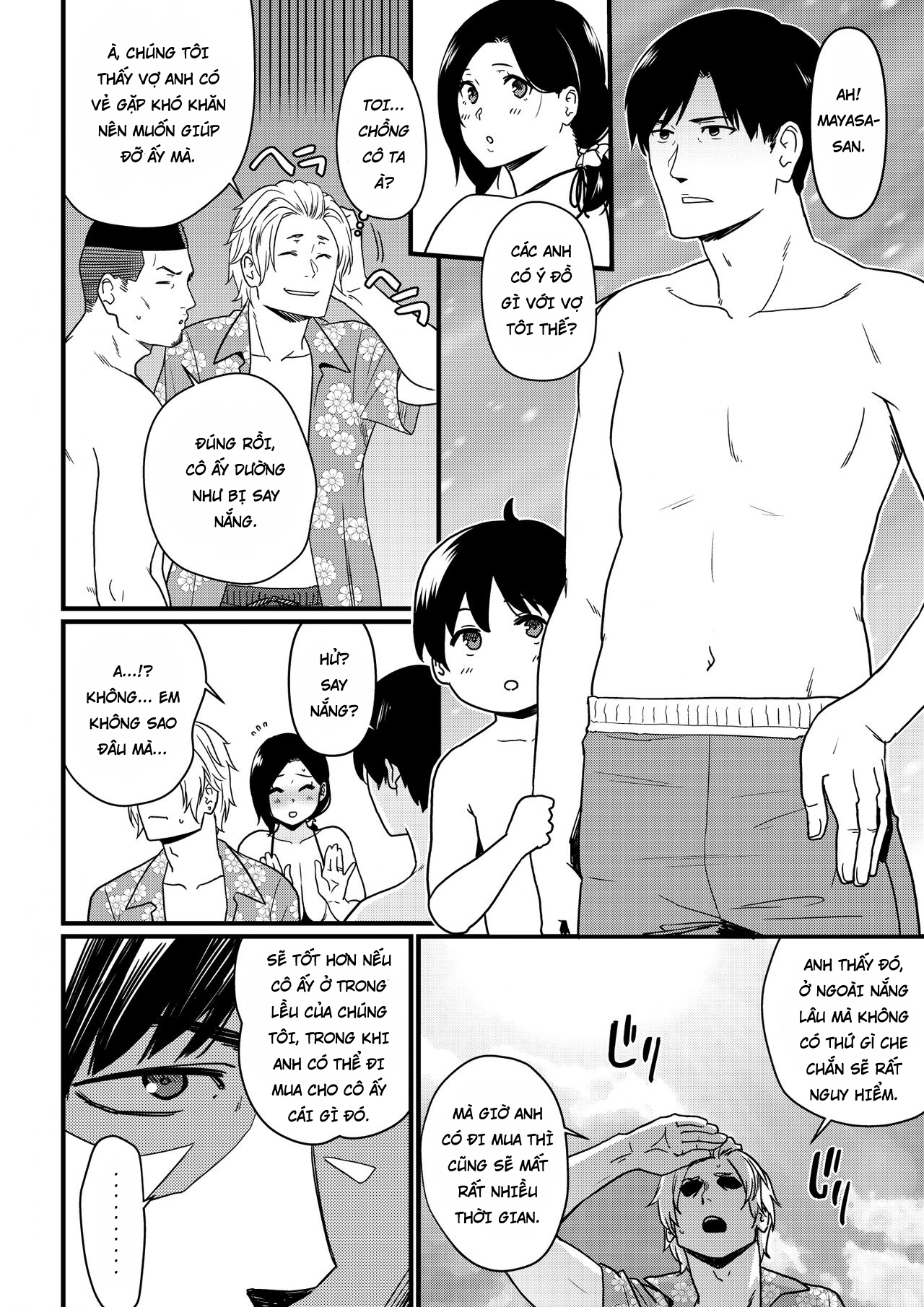 Đọc truyện hentai Mama was Hit on at the Beach - Chap 1.1