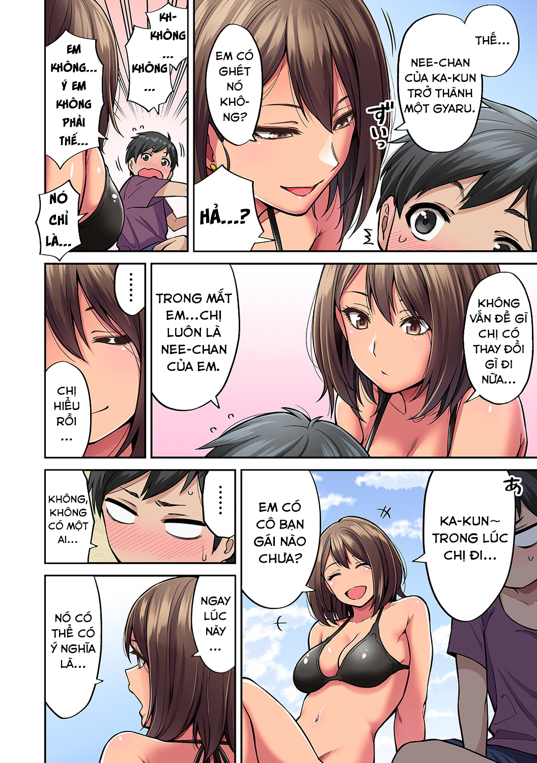 Đọc truyện hentai Bà chị tôi mến đã trở về trong bộ dạng gái lai tây - Chap 1