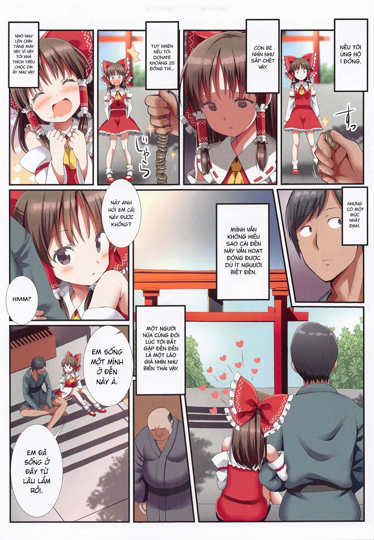 Đọc truyện hentai Miko-san bé nhỏ của Hakurei và những bụi cây bí mật - Oneshot