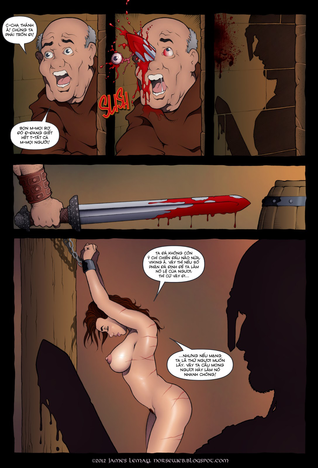 Đọc truyện hentai Bắc Âu thần thoại - Sự khởi đầu của Khiên Chiến Nữ - Chap 1- Full màu