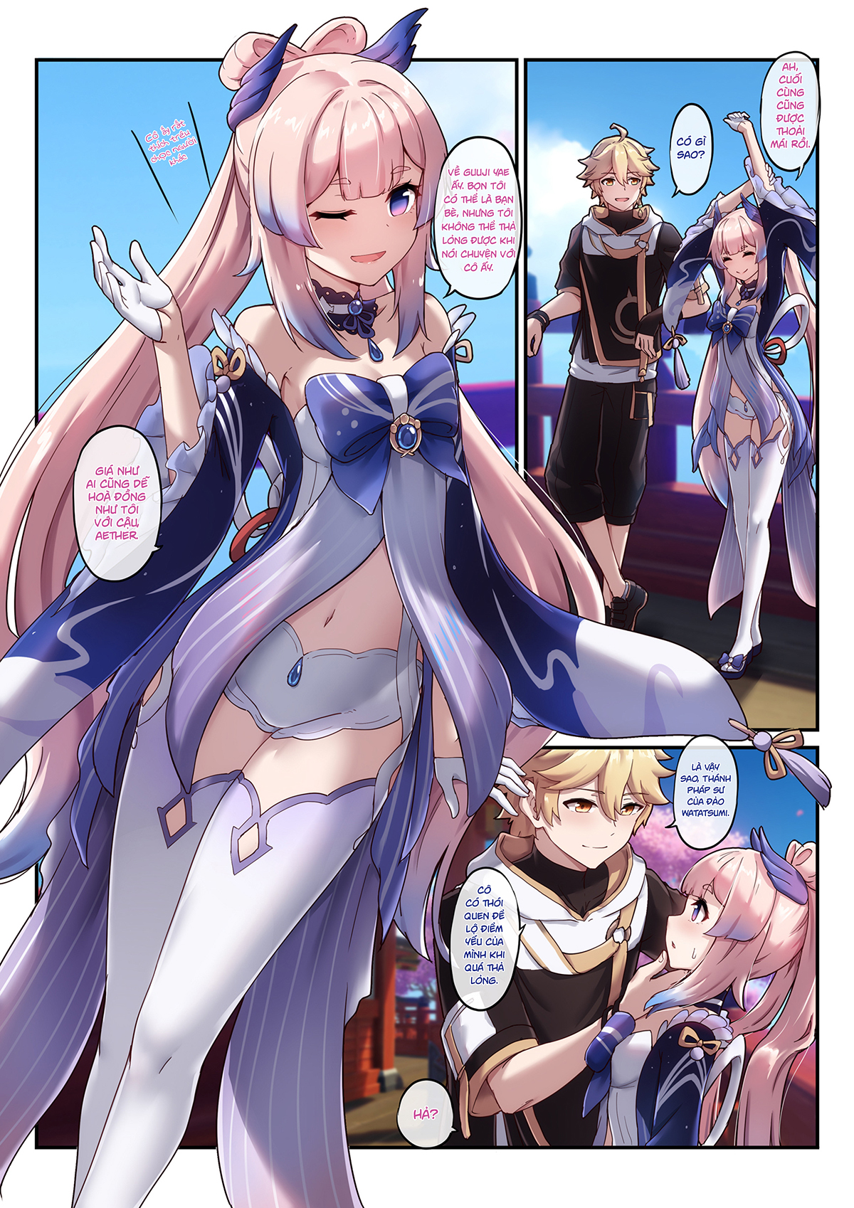 Đọc truyện hentai Kokomi và Miko  Cuộc chiến tình yêu - Oneshot