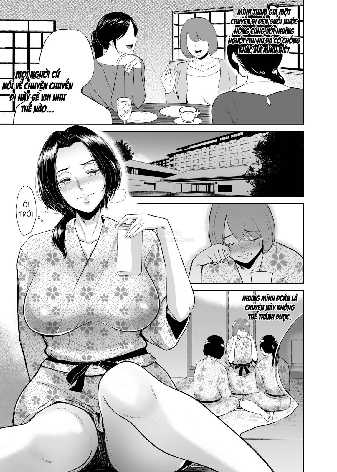 Đọc truyện hentai Hot Springs With Mrs. Yukie - Oneshot